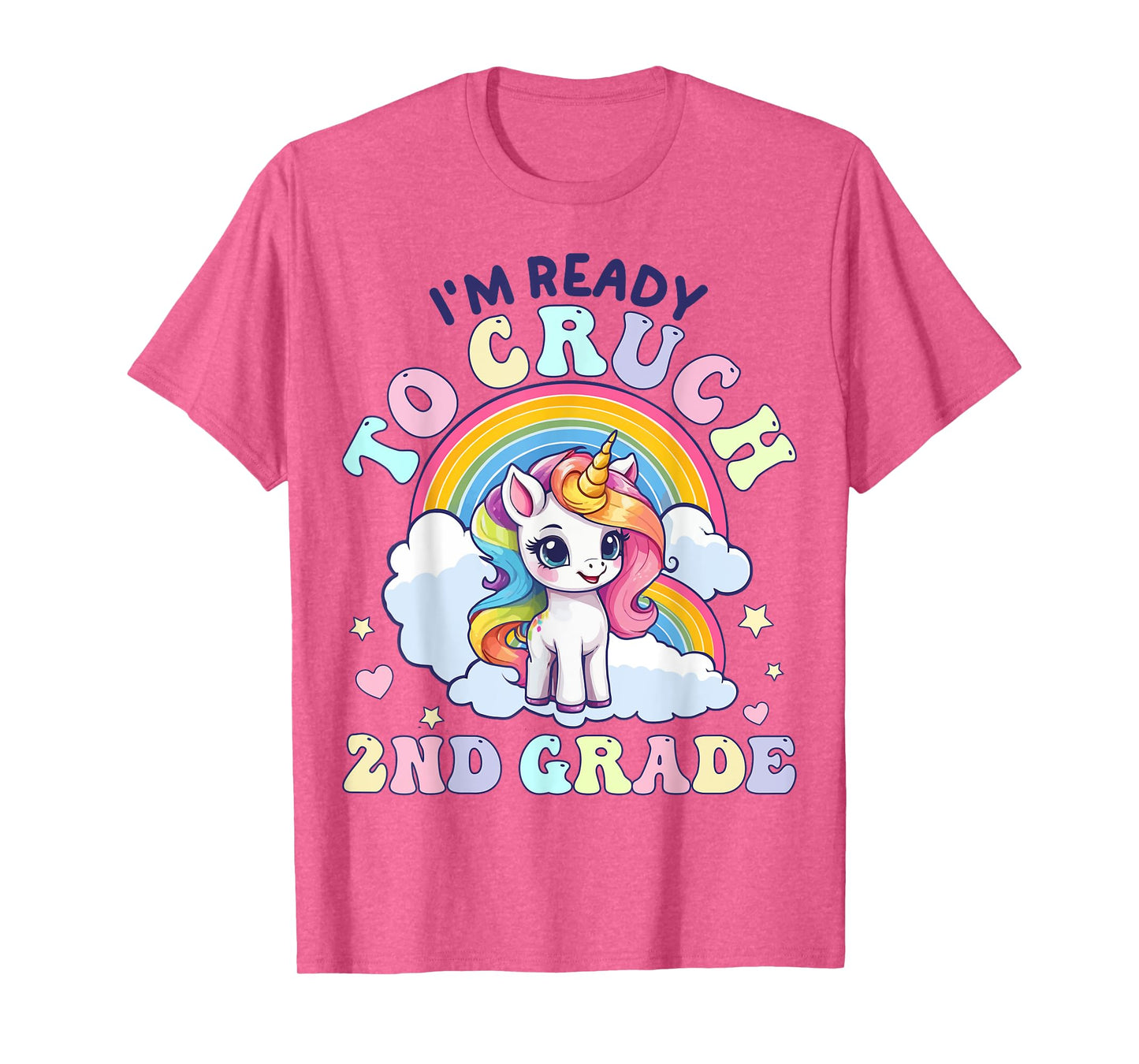 I'm Ready To Crush 2nd Grade, Unicorn Back to School Girls T-Shirt
