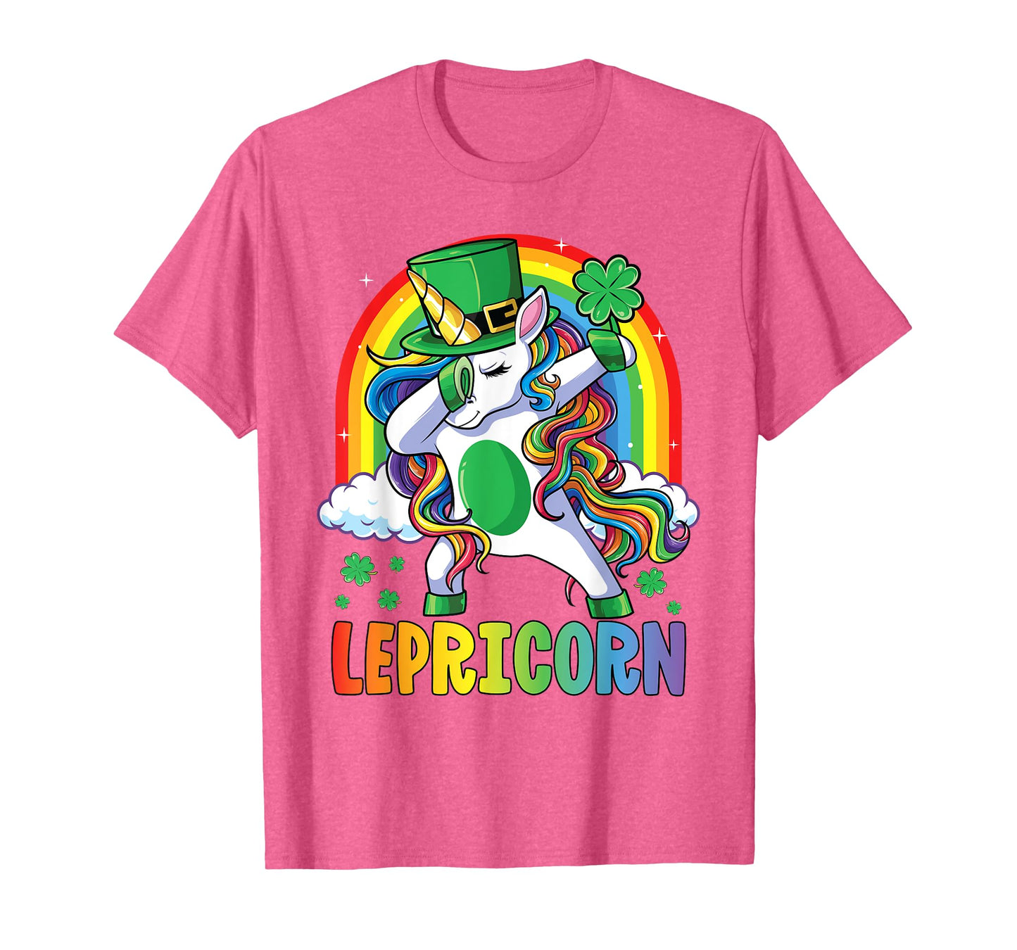 St Patricks Day Shirt Girls Dab Unicorn Leprechaun Lepricorn T-Shirt
