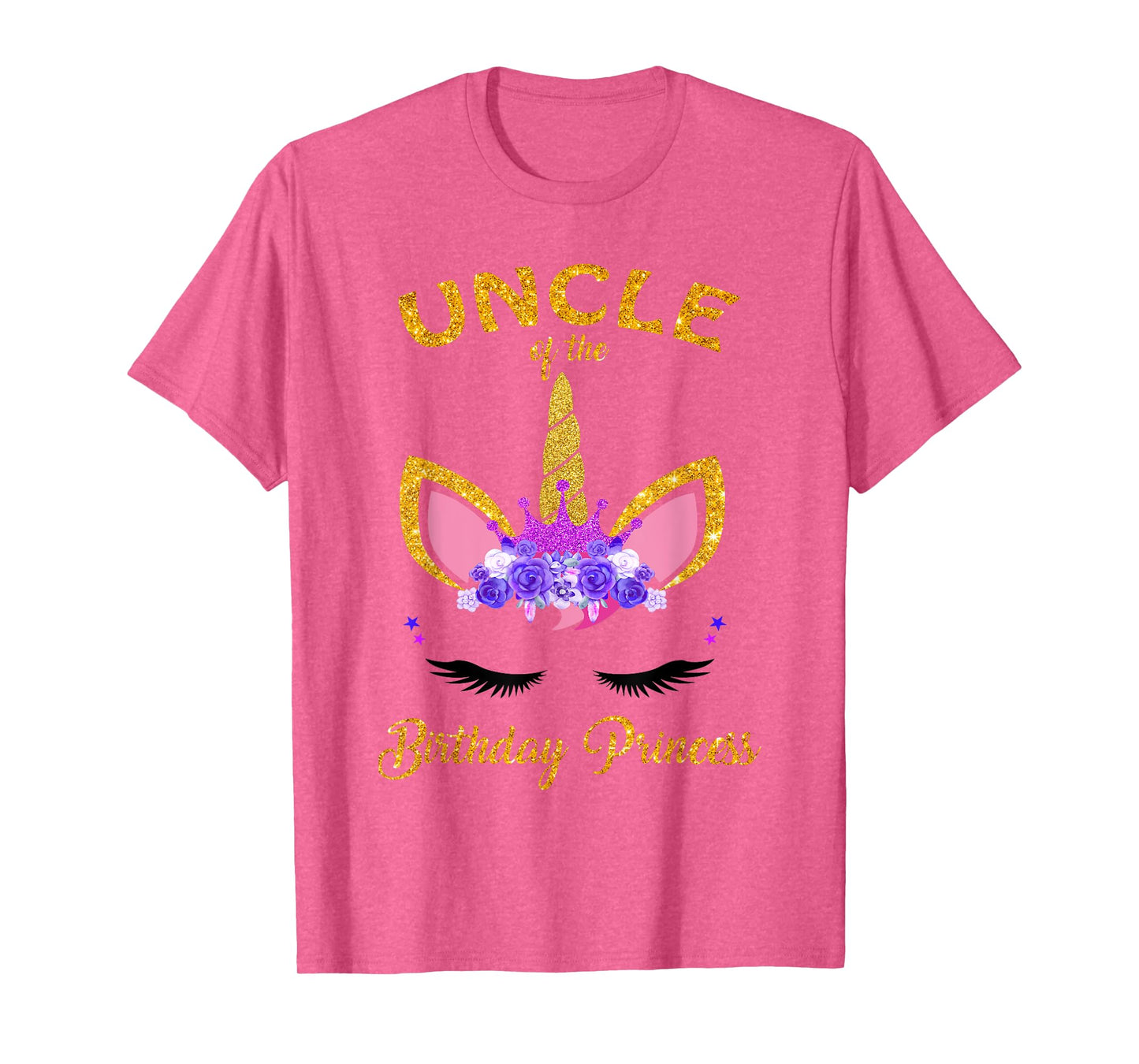 Uncle Of The Unicorn Birthday Princess Birthday Girl Party T-Shirt