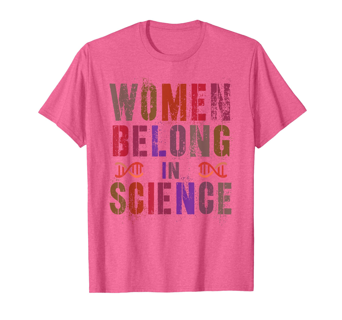 Girls WOMEN BELONG In SCIENCE Pink Technology Squad Engineer T-Shirt