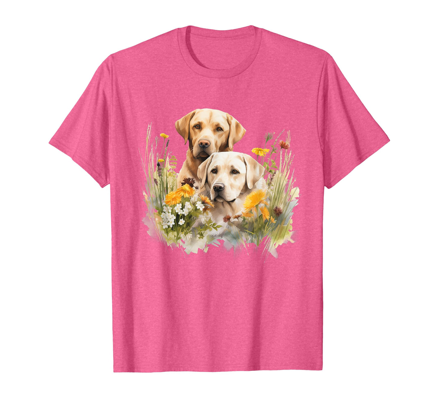 Floral Wildflower Dog Labrador Retriever Men Women Kids T-Shirt