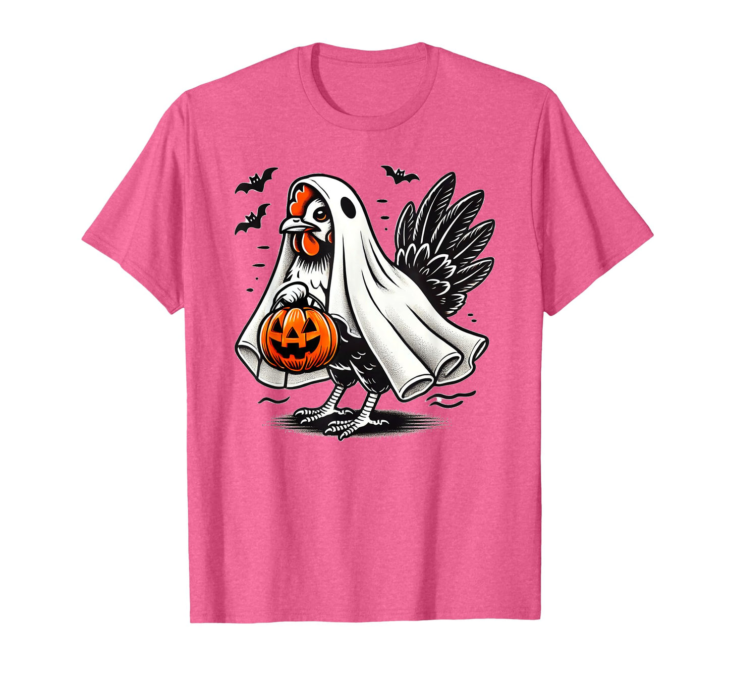 Shivering Chicken Halloween Ghost Rooster Trick Or Treat T-Shirt
