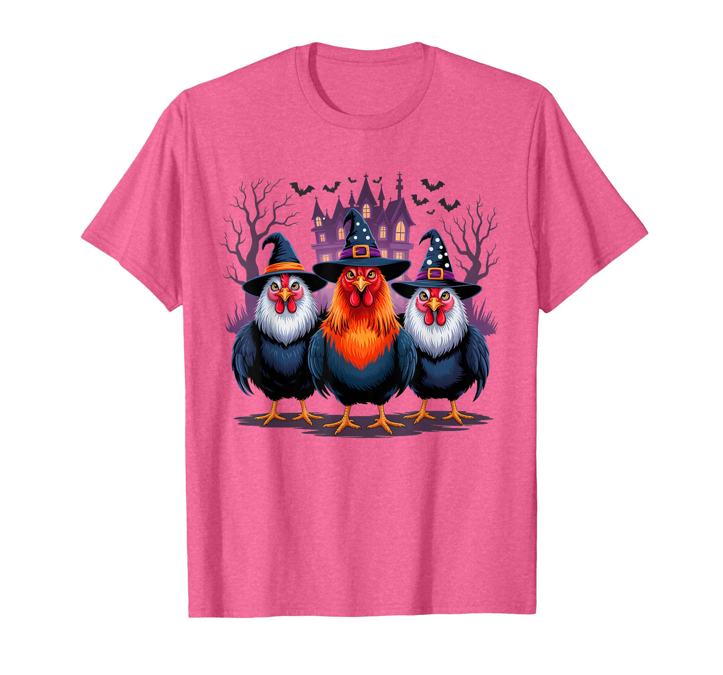 Funny Halloween Chicken Witch Spooky Season Women Men Farmer T-Shirt