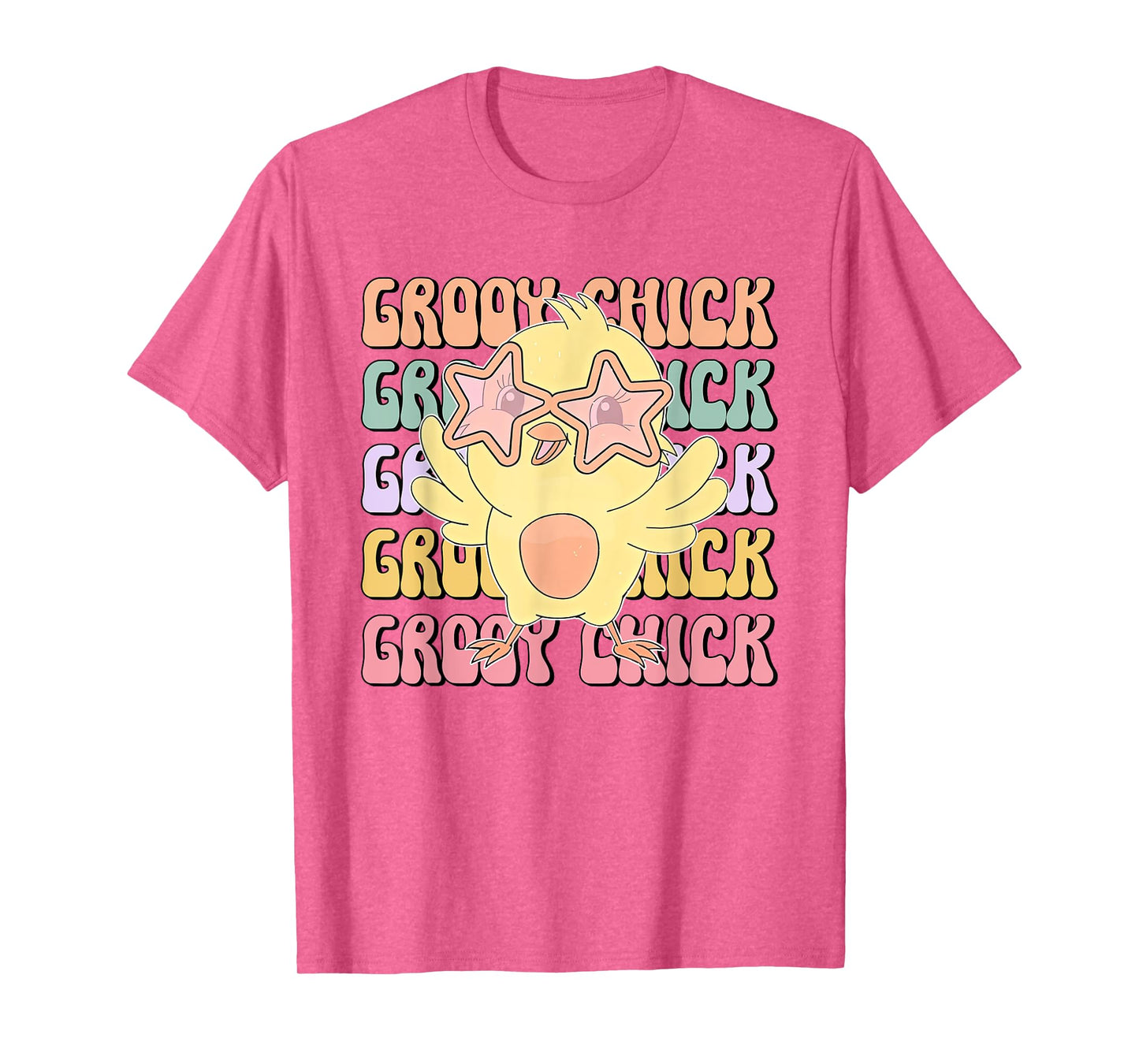 One Groovy Chick Retro Chick Costume Glasses Cute Easter Day T-Shirt