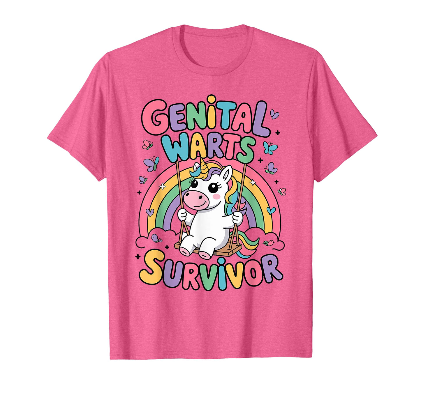 Genital Warts Survivor, Embarrassing Unicorn T-Shirt