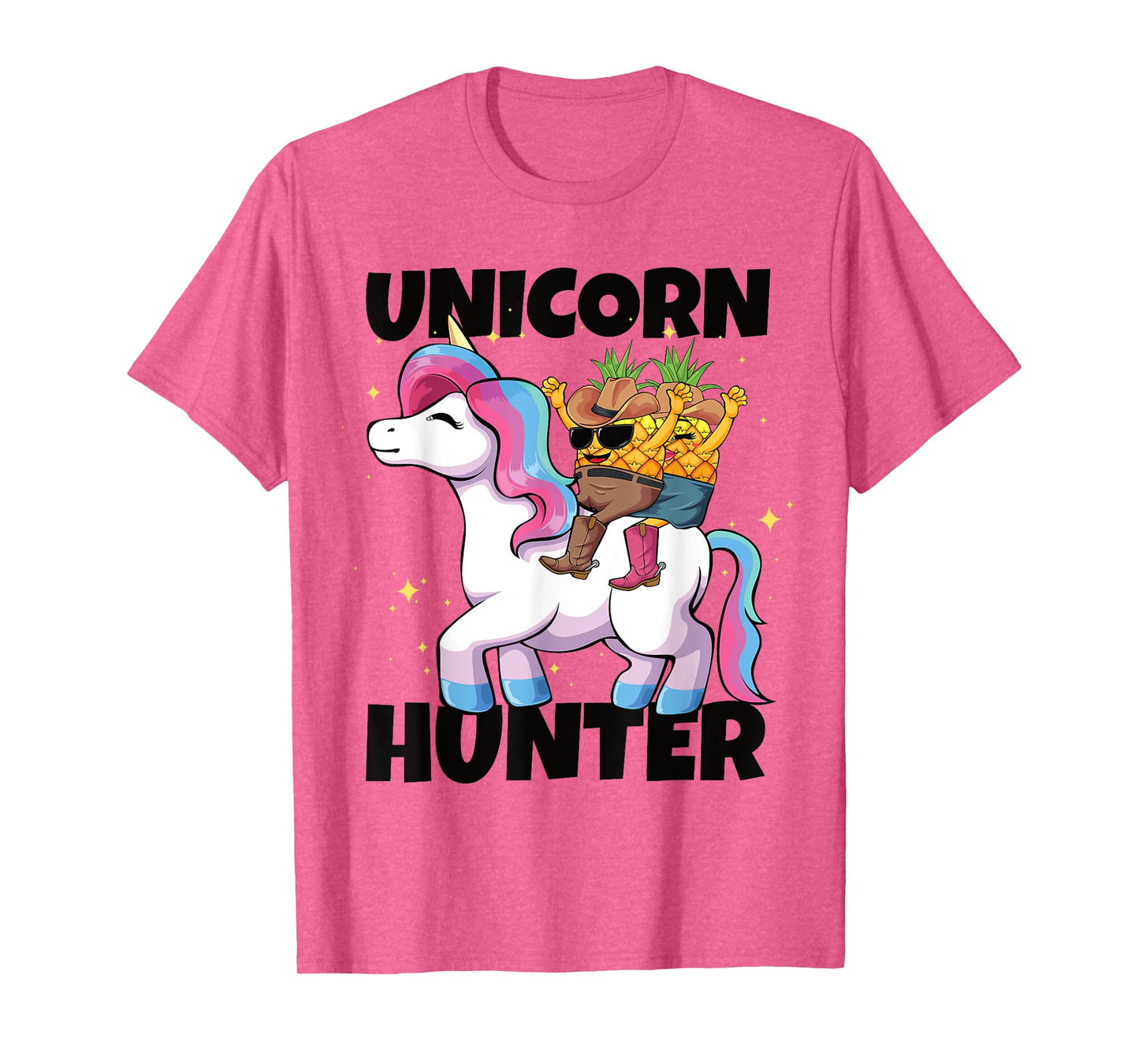 Upside Down Pineapple Swinger Unicorn Hunter T-Shirt
