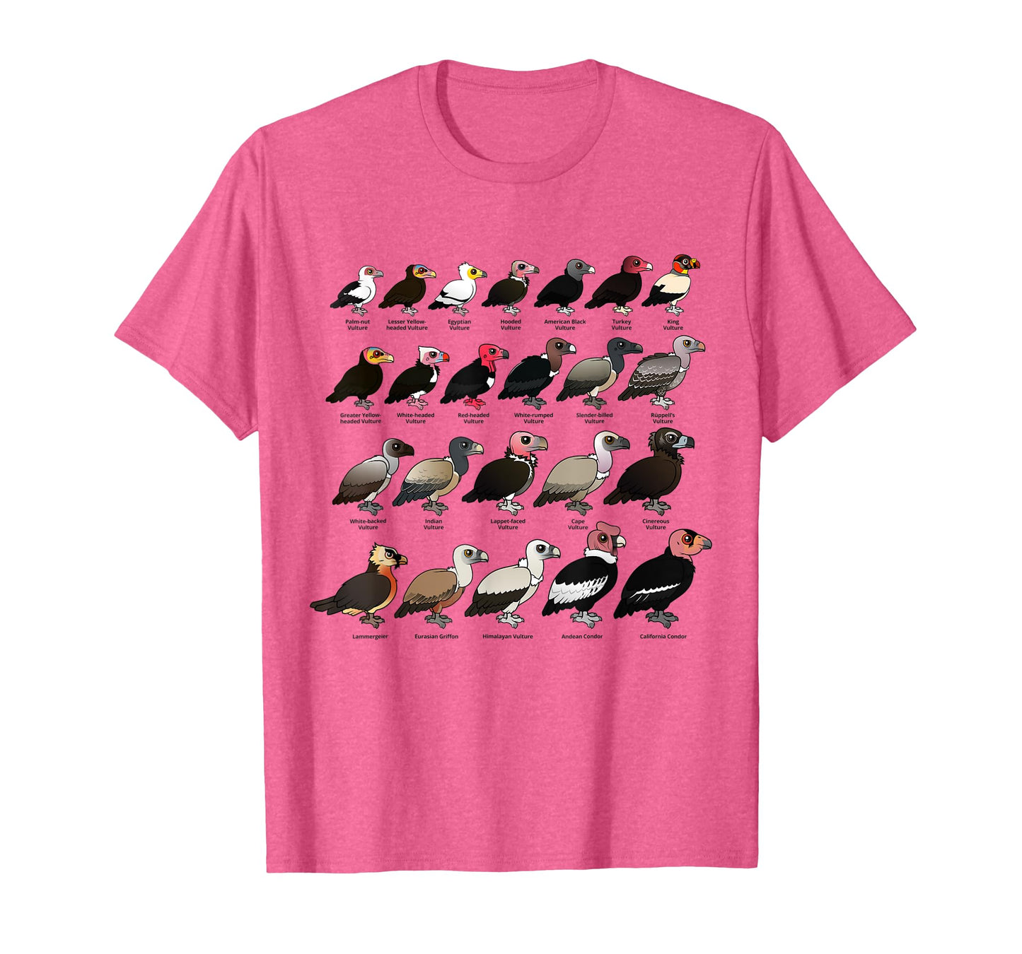 Every Vulture Cute Cartoon Bird T-Shirt | World Vultures