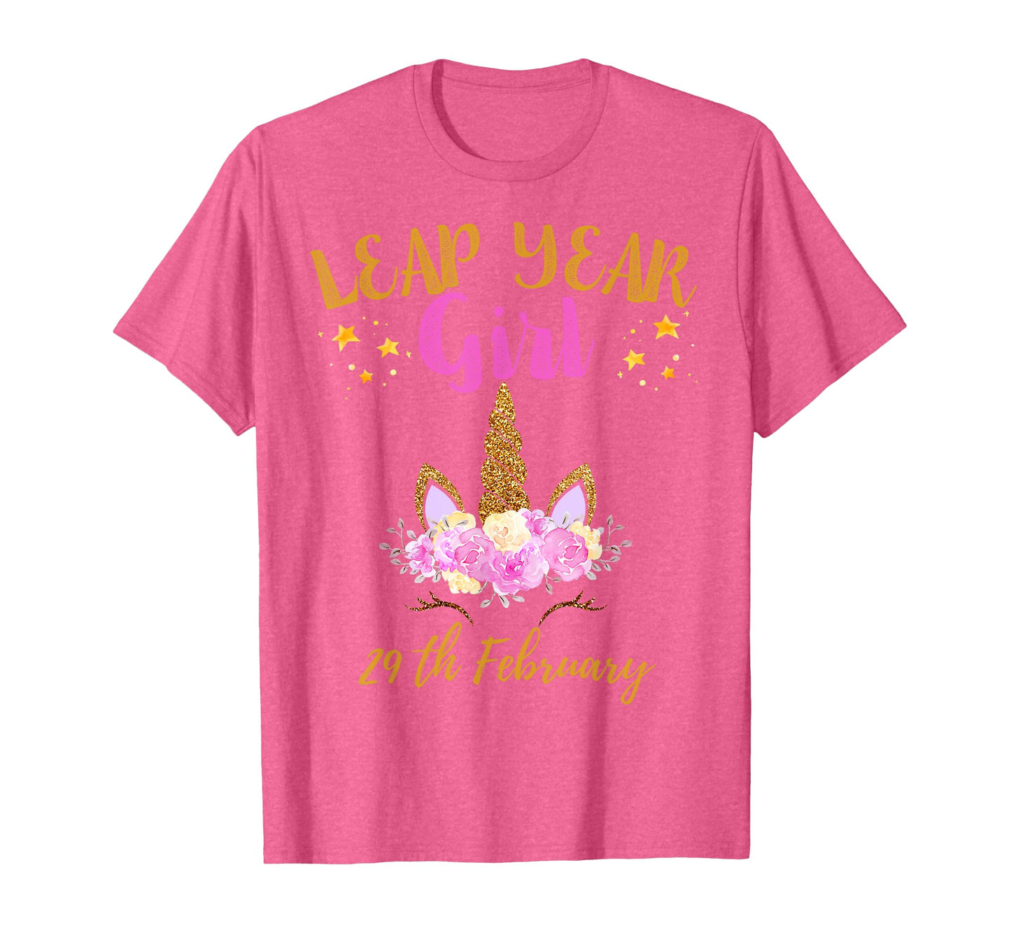 Leap Year Girl Unicorn Leap Day Girl Leap Year Birthday T-Shirt
