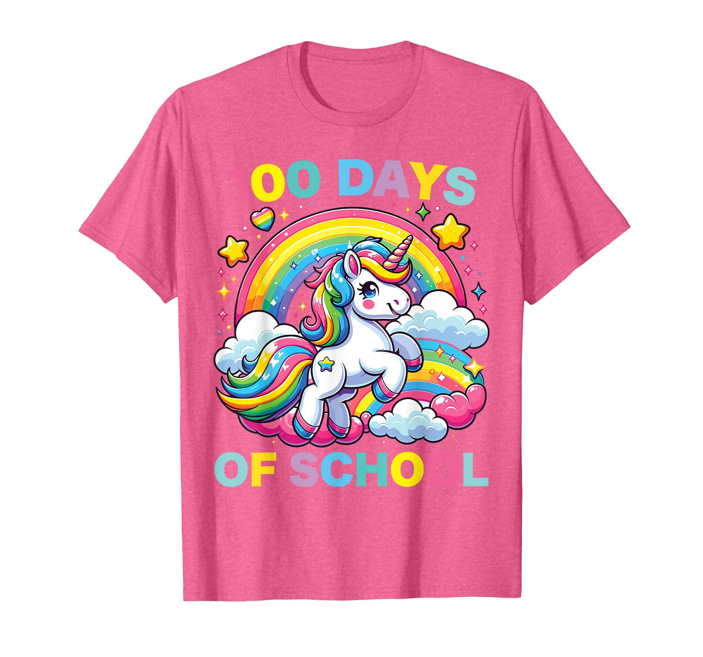 100 Days of School Unicorn Girls Teacher 100th Day of School T-Shirt