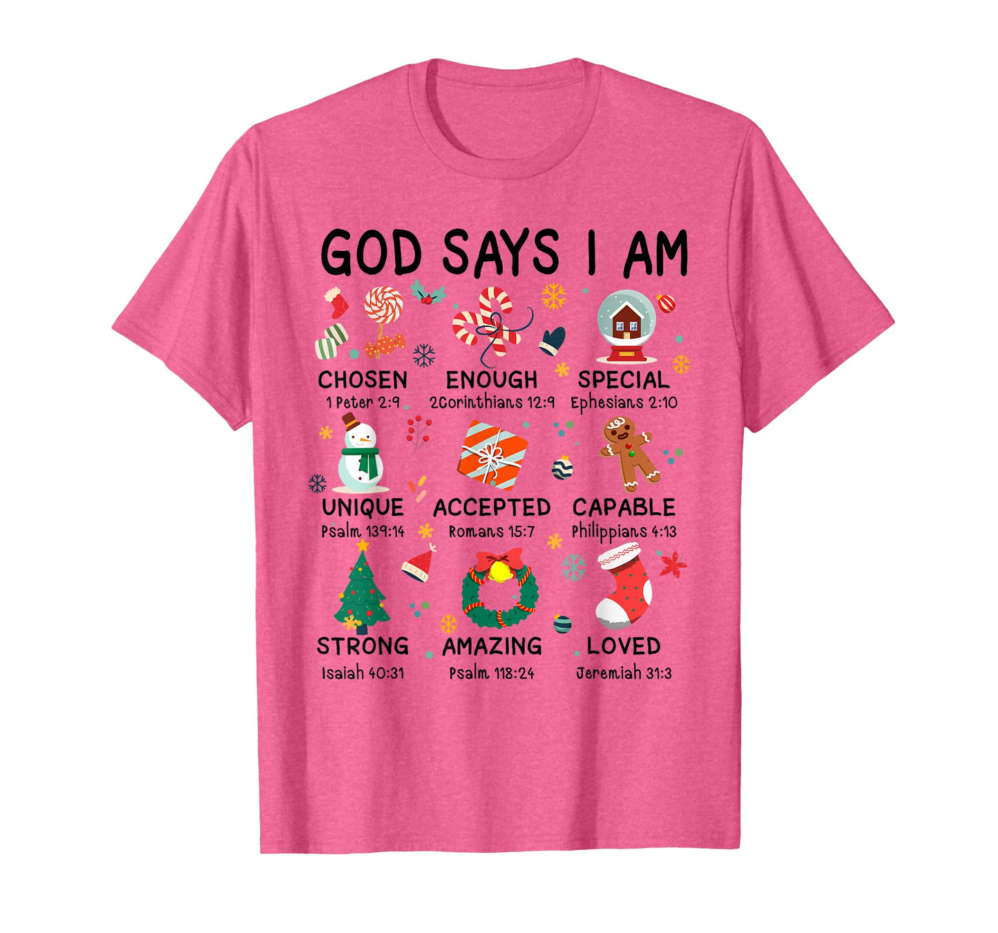 God Says I Am Cute Christmas Xmas Christian Boys Girls T-Shirt