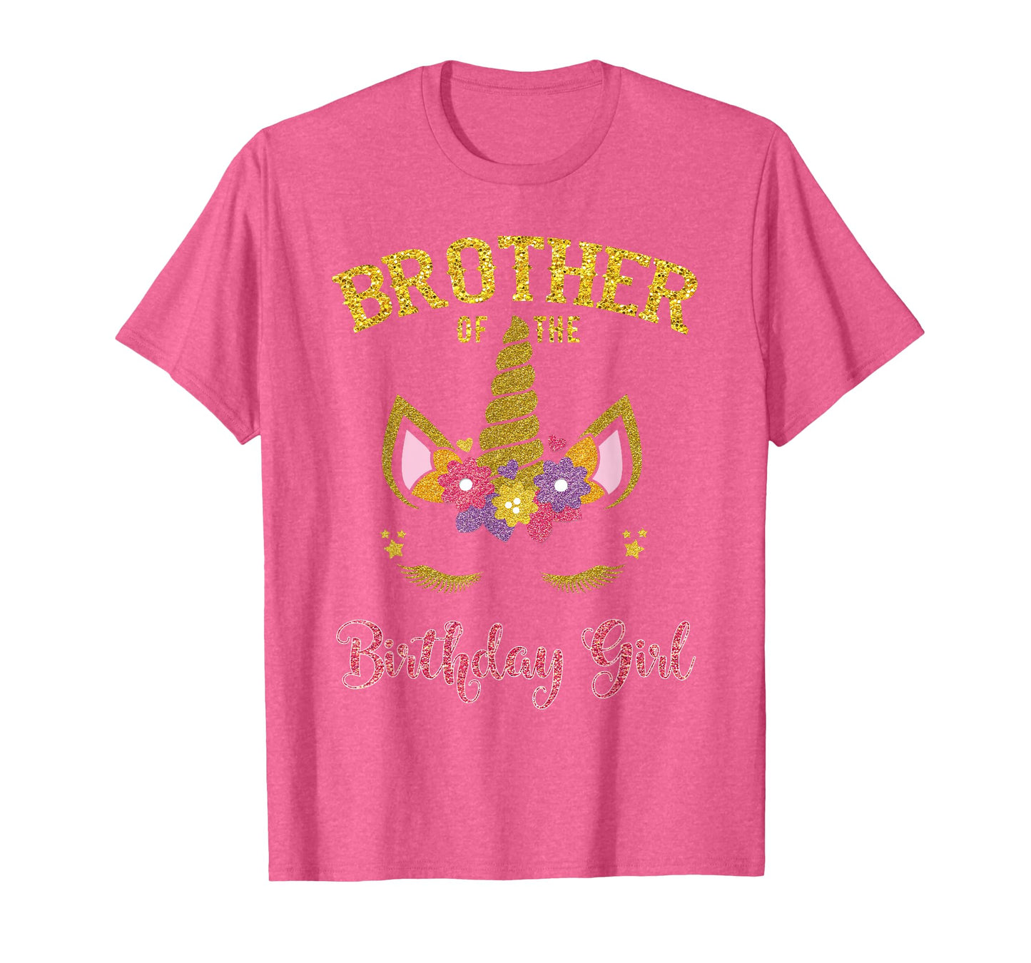 Brother Of The Birthday Girl Unicorn Family Matching T-Shirt
