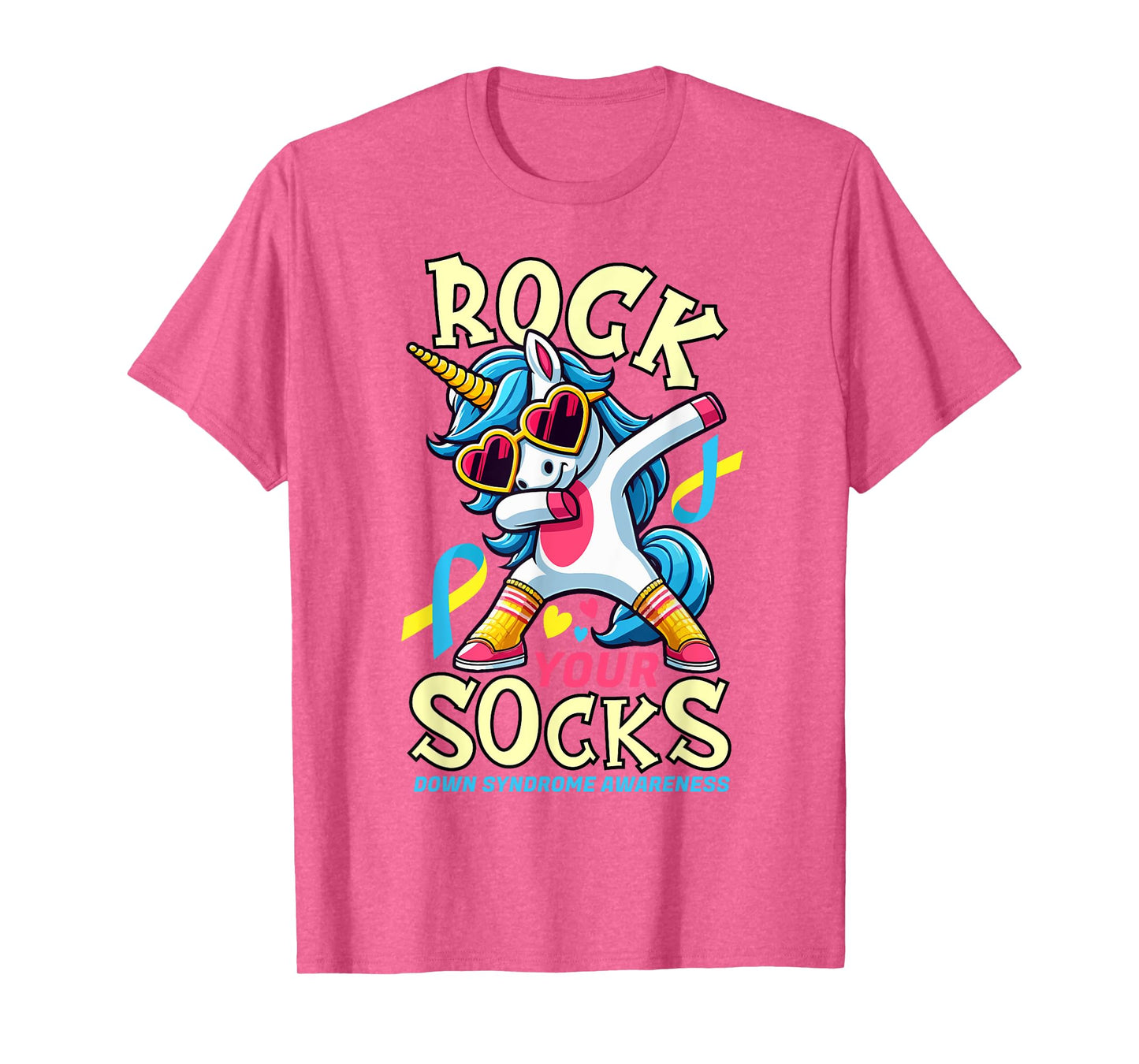 Rock Your Socks Down Syndrome Awareness Day Unicorn WDSD T-Shirt