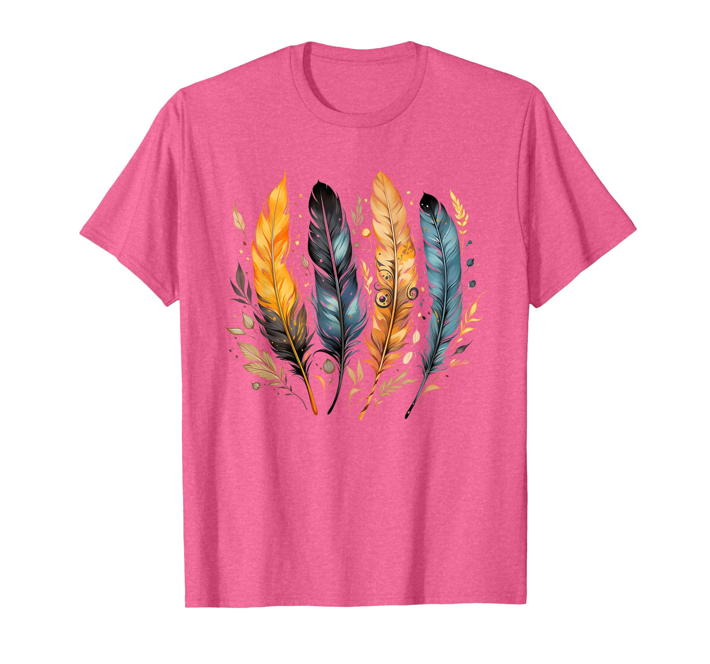 Colorful feathers, bird, Native Americans, symbol, pattern T-Shirt