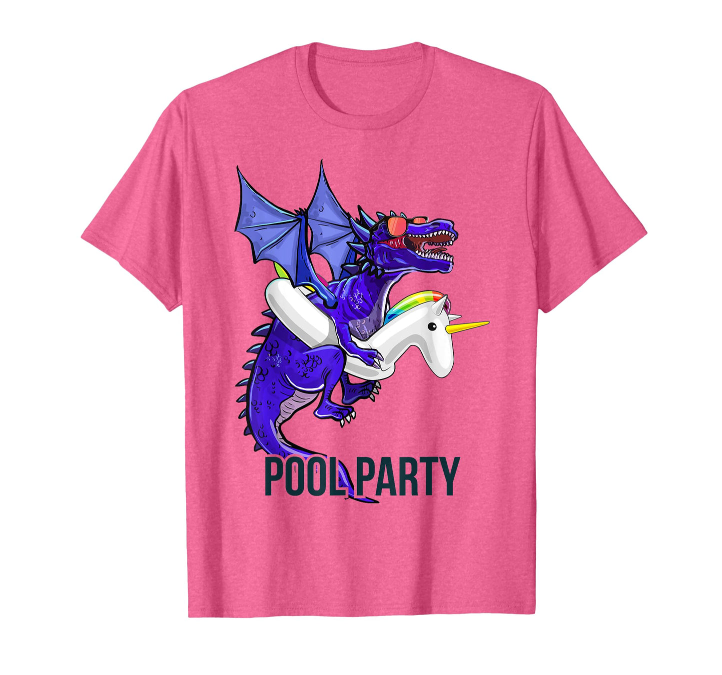 Pool Party Dragon Unicorn Float Shirt Dragon Gifts for Kids T-Shirt