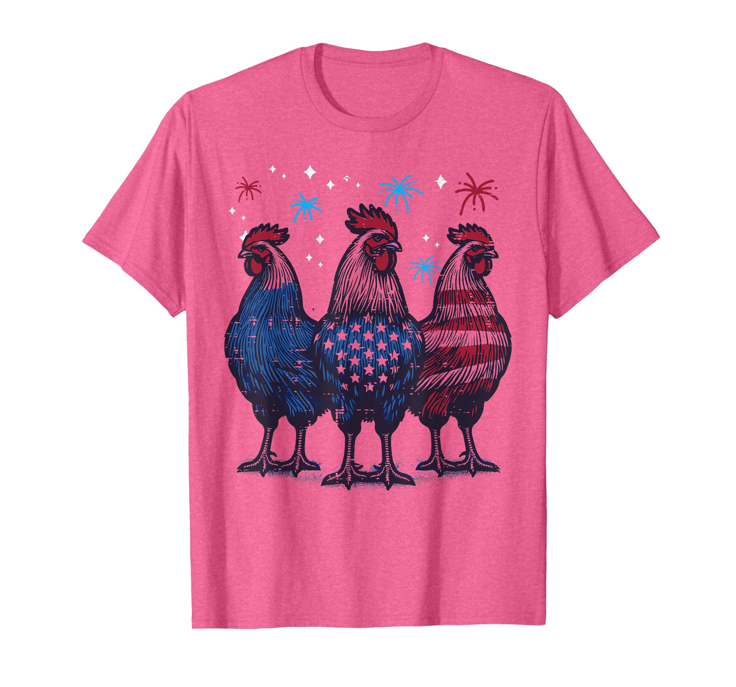 4th Of July Chickens Independence Patriot Men Women Kids T-Shirt