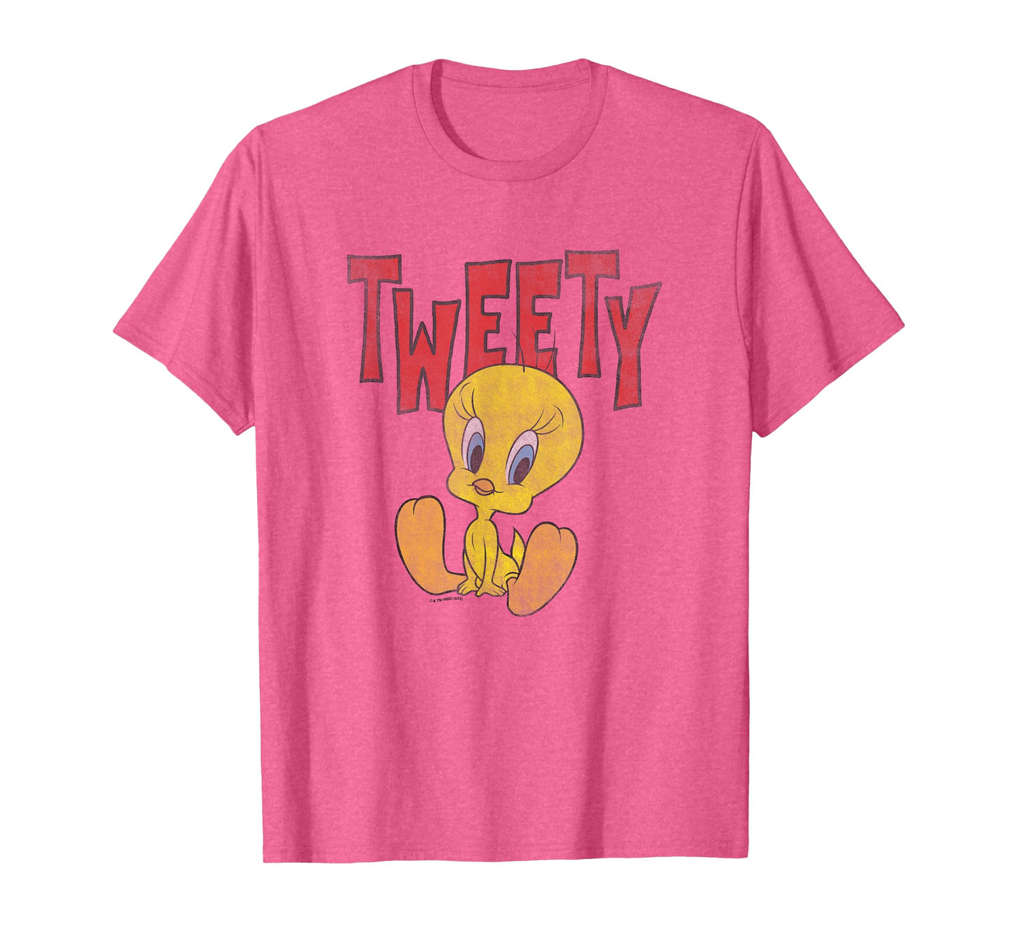 Looney Tunes Sitting Tweety Cute Portrait Distressed T-Shirt