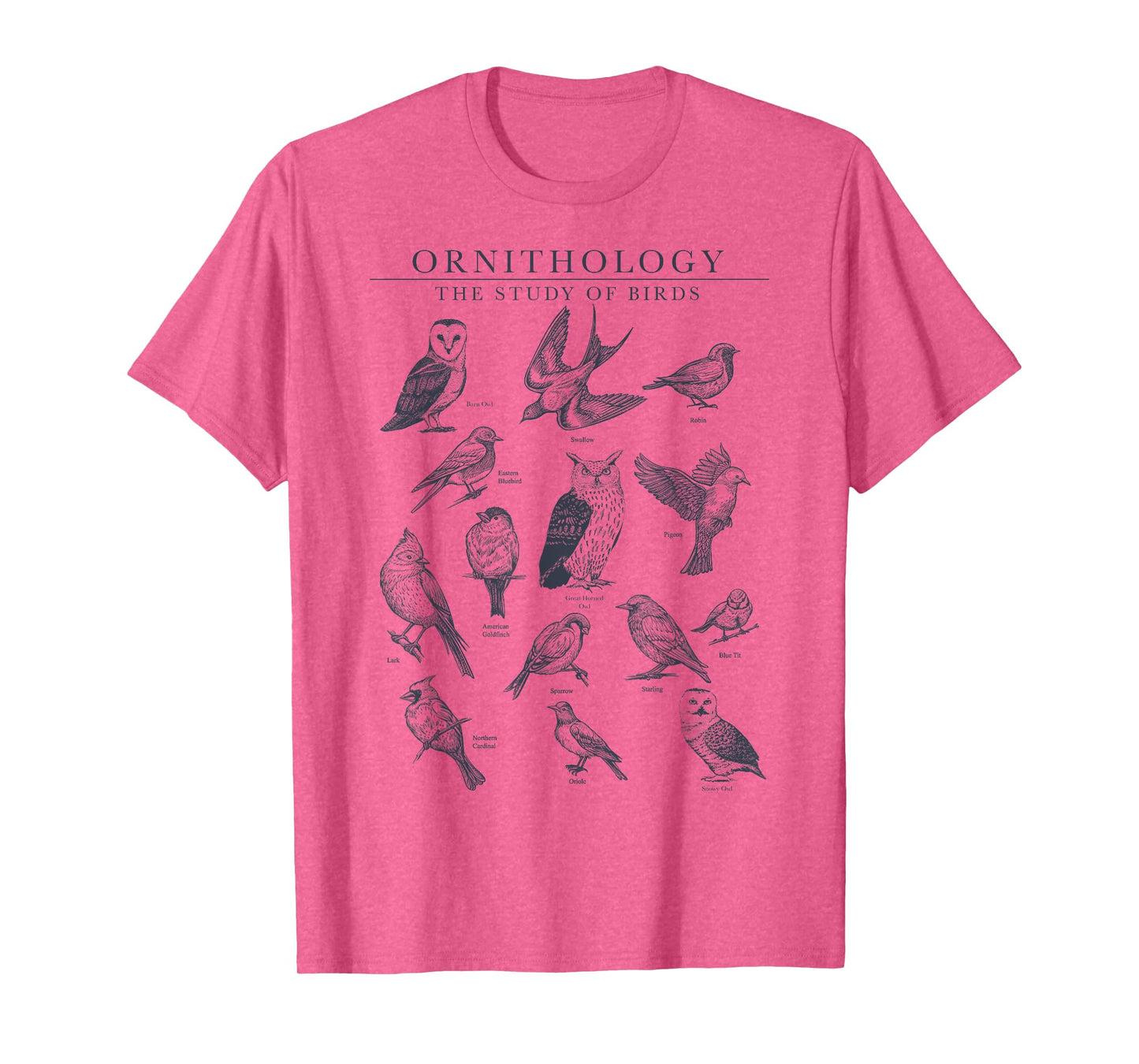 Ornithology The Study Of Birds Sketch T-Shirt