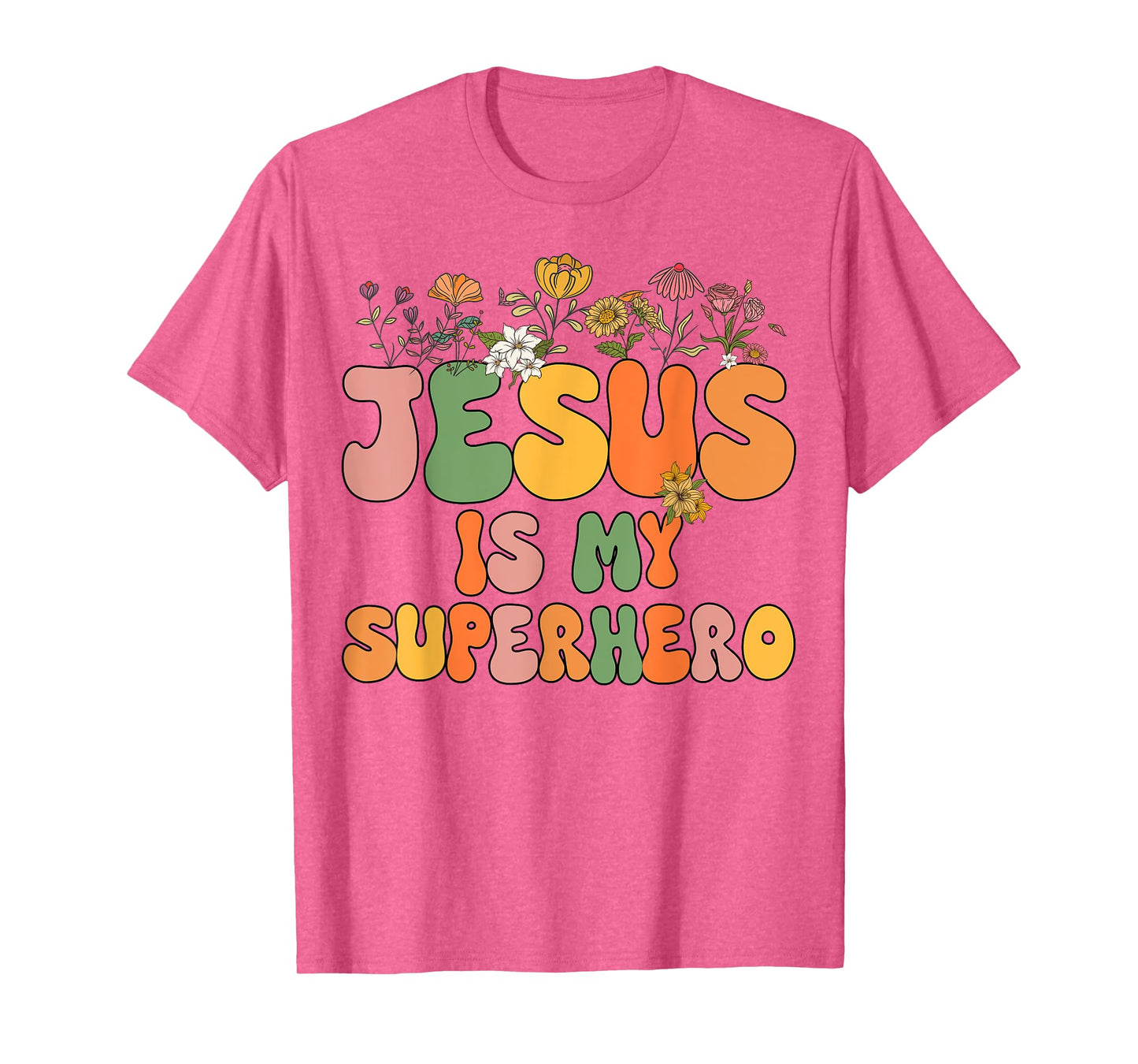 Girls Jesus is My Superhero Christian Sister God Toddler Kid T-Shirt