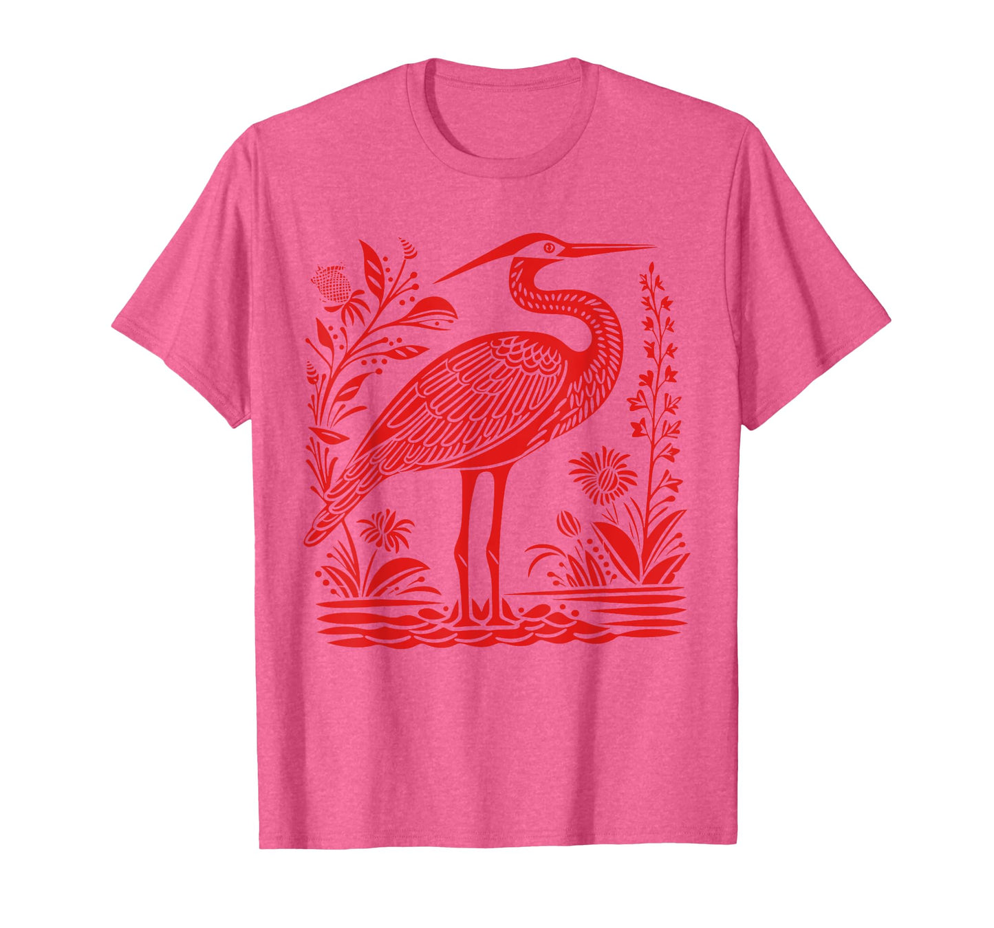 Heron Graphic For Bird Lover Girl Women T-Shirt