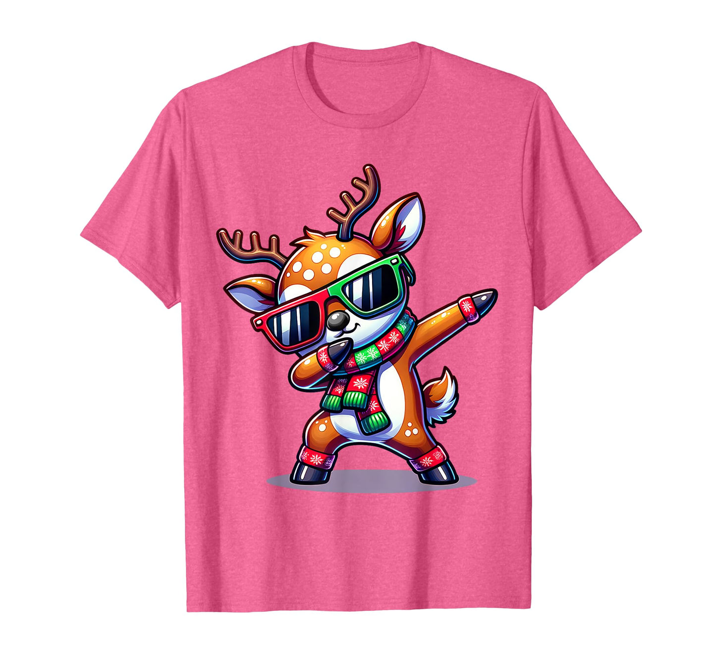 Christmas Reindeer Boys Dabbing Reindeer Santa Xmas Funny T-Shirt
