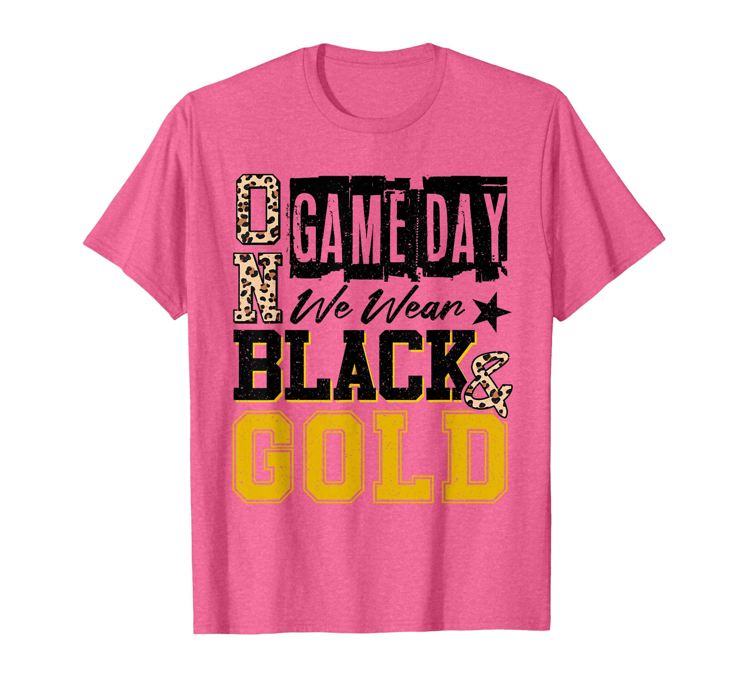 On Gameday Football We Wear Black And Gold School Spirit T-Shirt