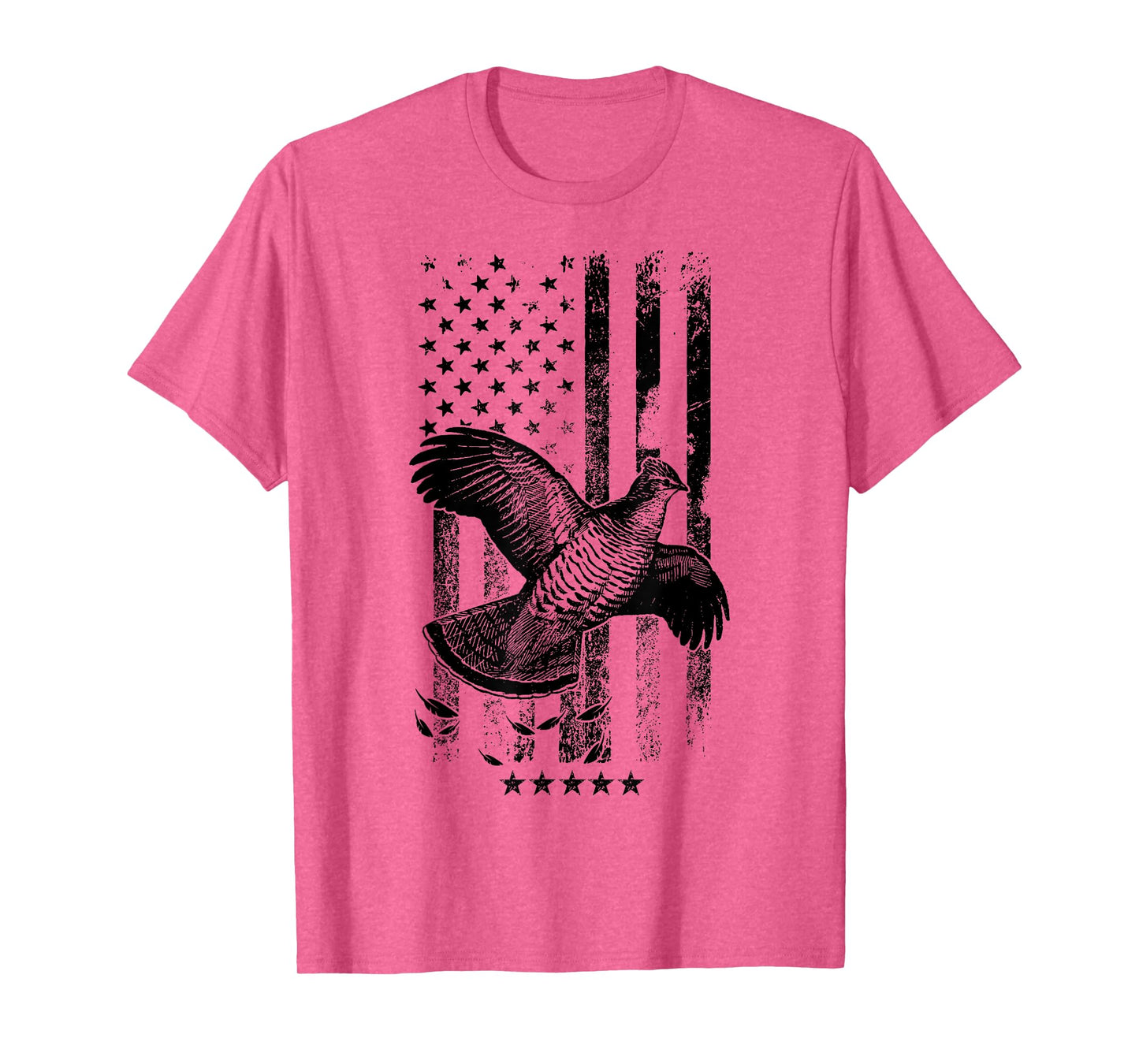 USA American Flag Hunters - Hunting Grouse Bird T-Shirt for Women Men