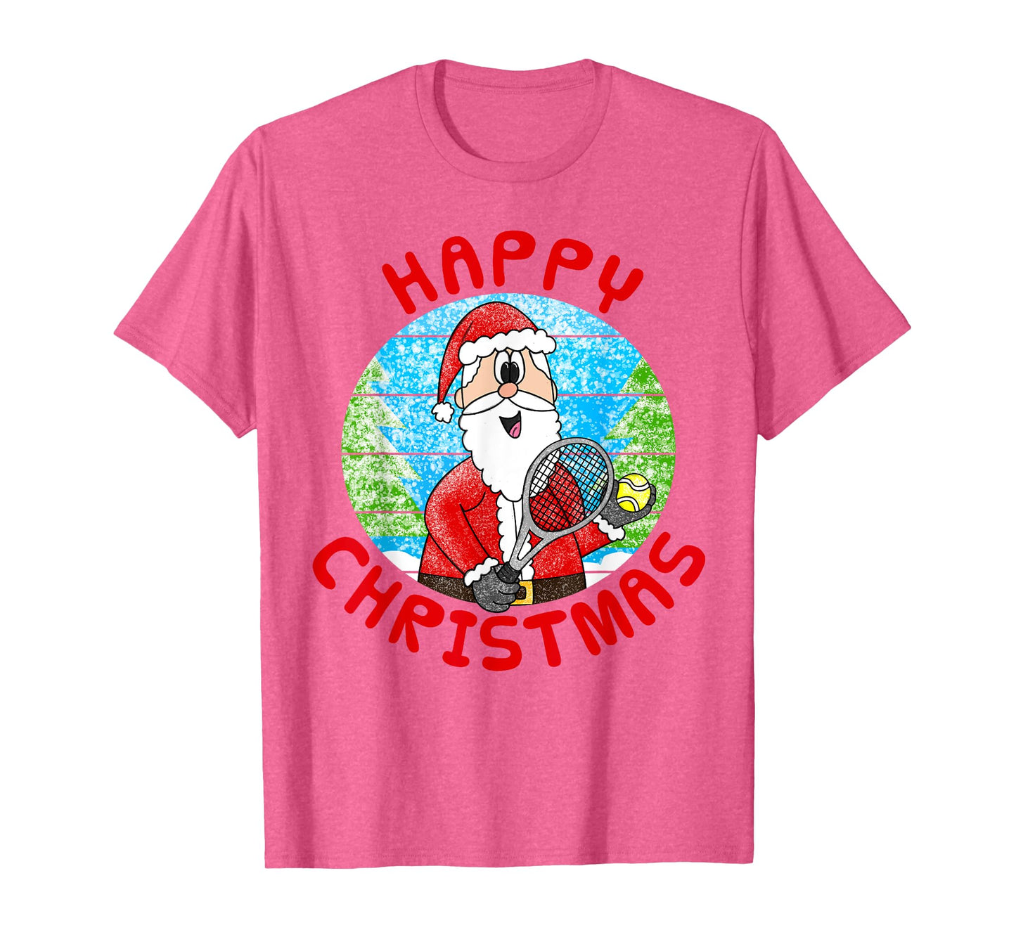 Christmas Santa Playing Tennis, Xmas Funny T-Shirt