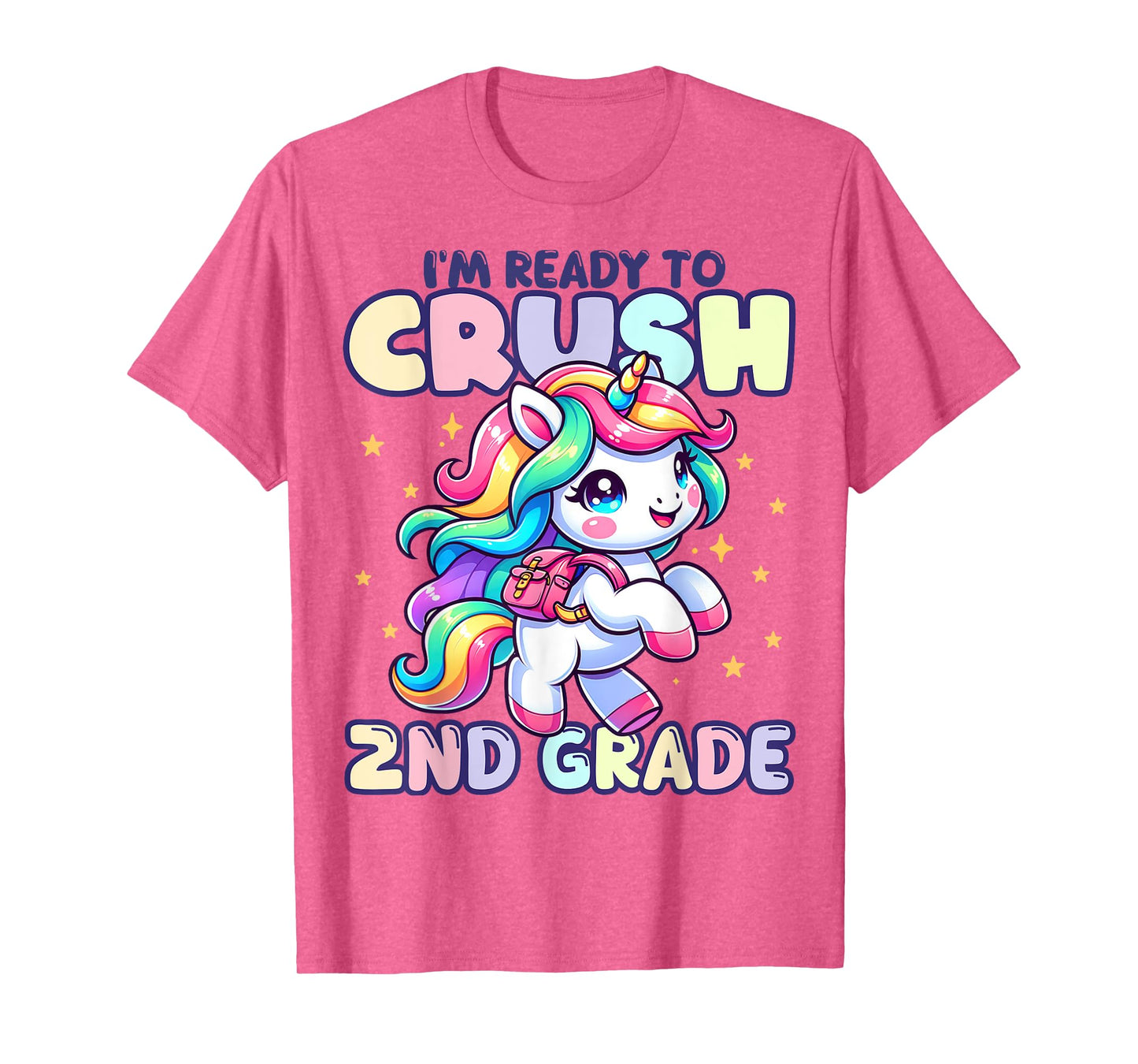 Crush 2nd Grade Girls Back to School Unicorn First Day Cute T-Shirt