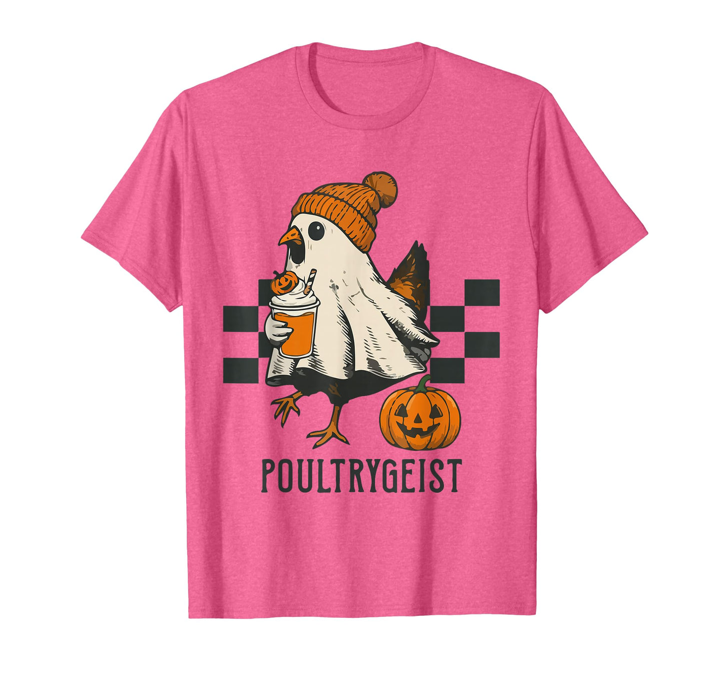 Poultrygeist Funny Chicken Ghost Pumpkin Spice Spooky Season T-Shirt