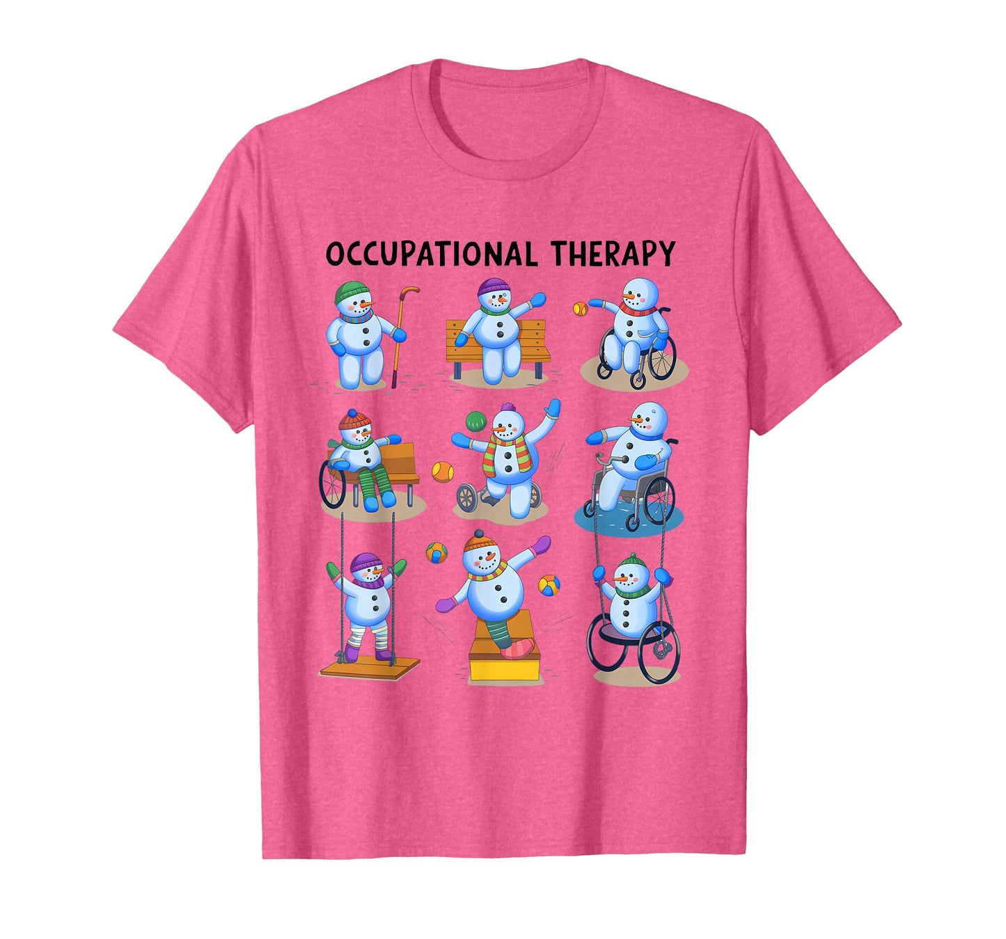 Occupational Therapy OT Christmas Funny Snowman Xmas Vibes T-Shirt