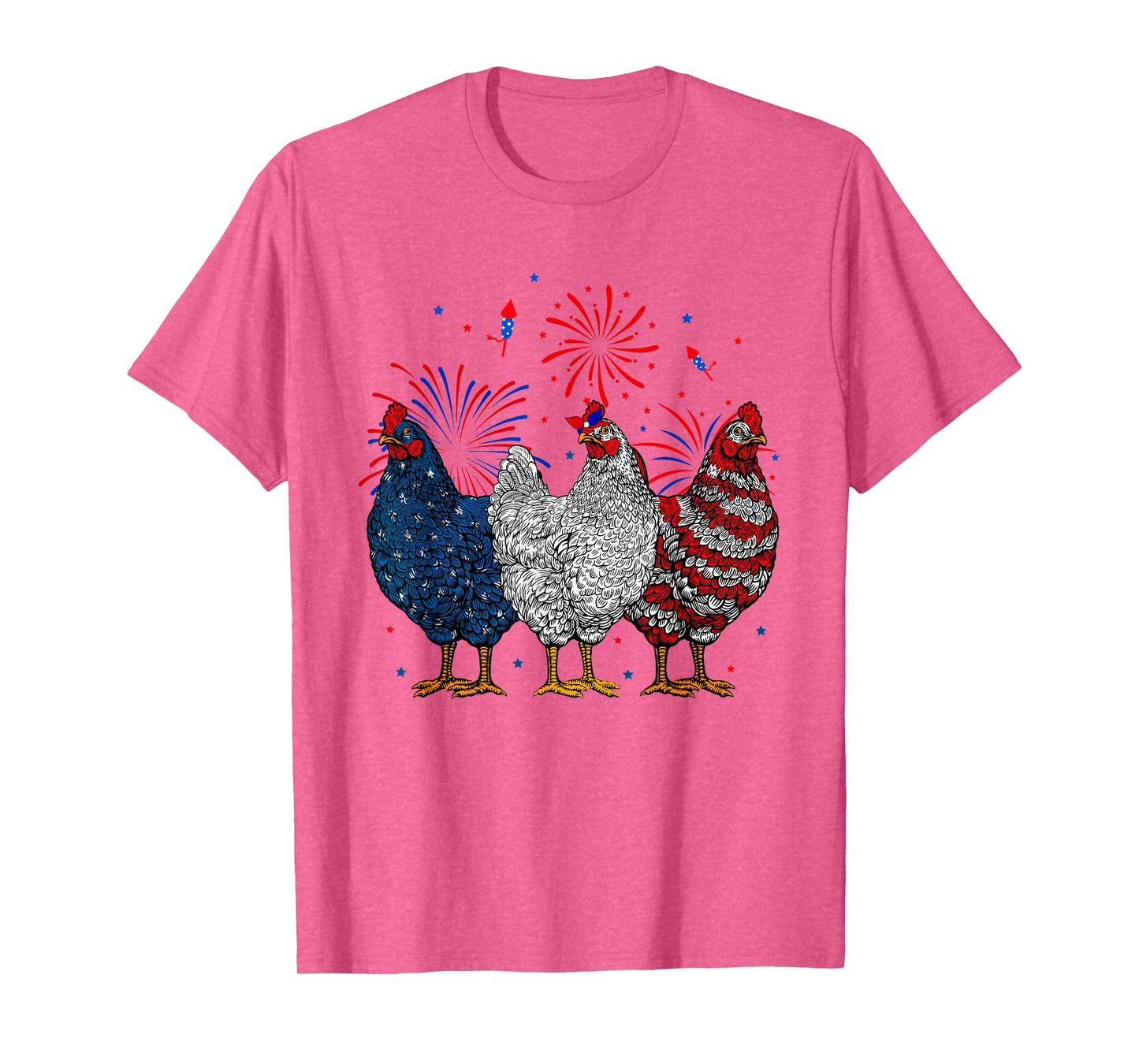 Chicken USA Flag Patriotic Chicken Lover 4th of July T-Shirt