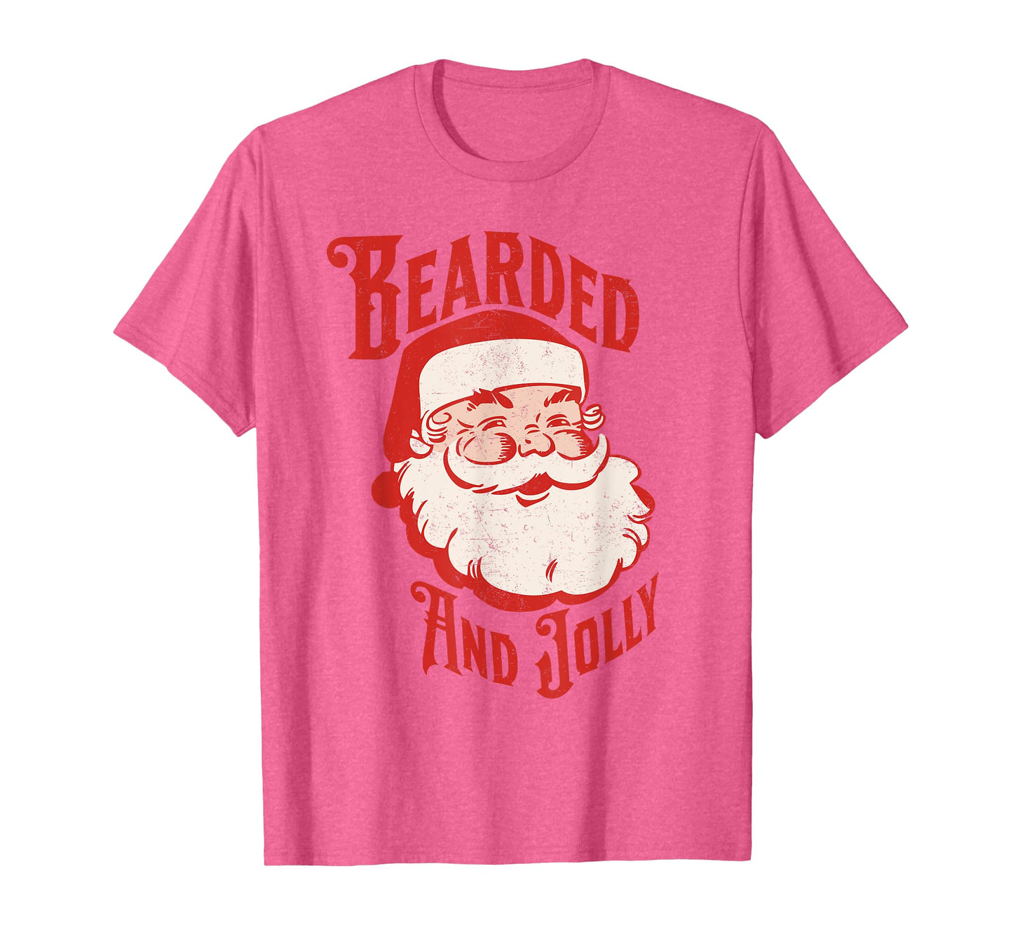Bearded And Vintage Jolly Funny Santa Christmas Men Apparel T-Shirt
