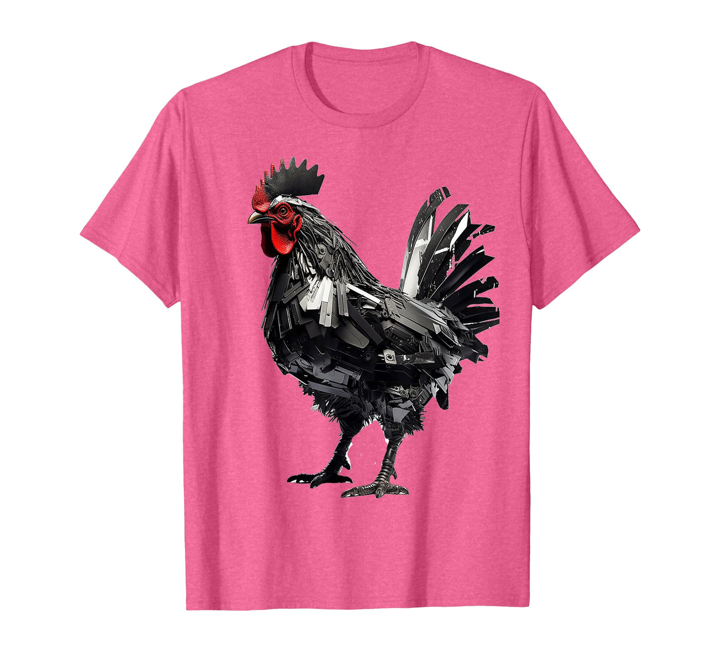 Chicken Polygon Pixel Art Animal Portrait Graphic Chicken T-Shirt