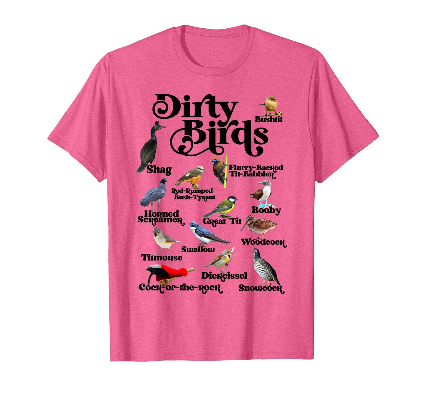 Funny Dirty Birds And Foul Language Birds For Bird Lover T-Shirt