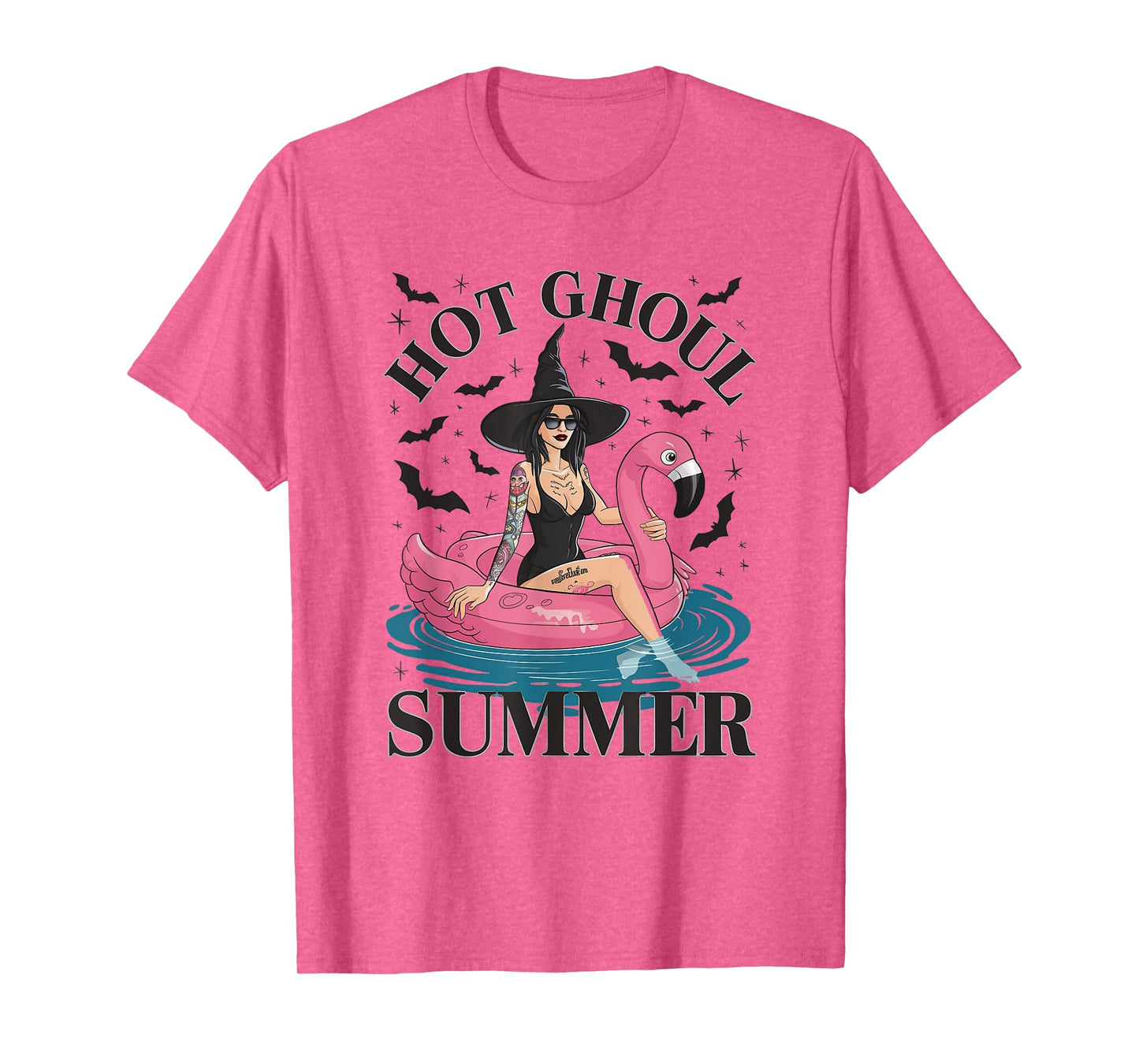 Hot Ghoul Summer Funny Witch Gothic Spooky Retro Halloween T-Shirt