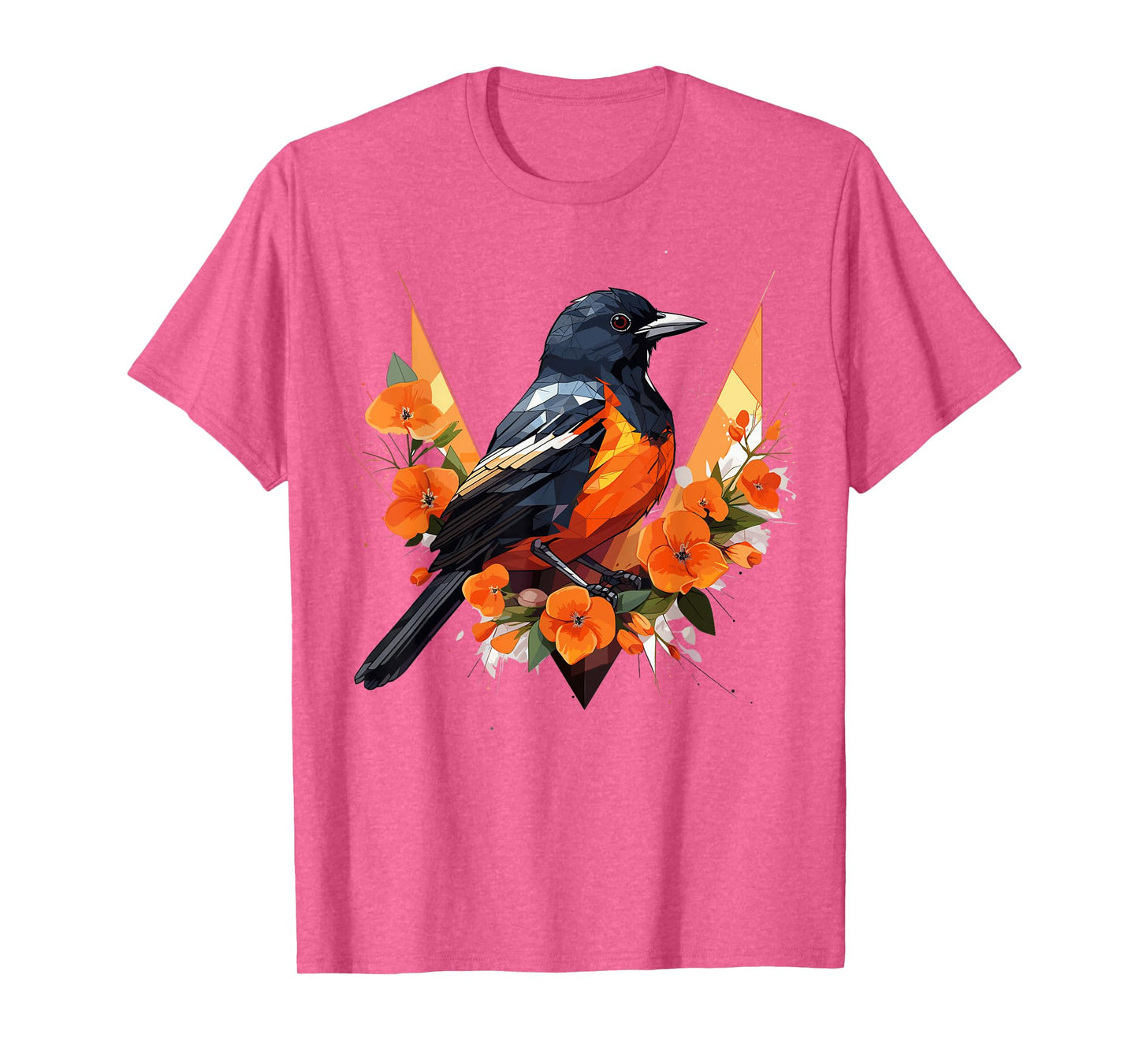 Oriole Geometric Patten Art,Cute Oriole Lover T-Shirt