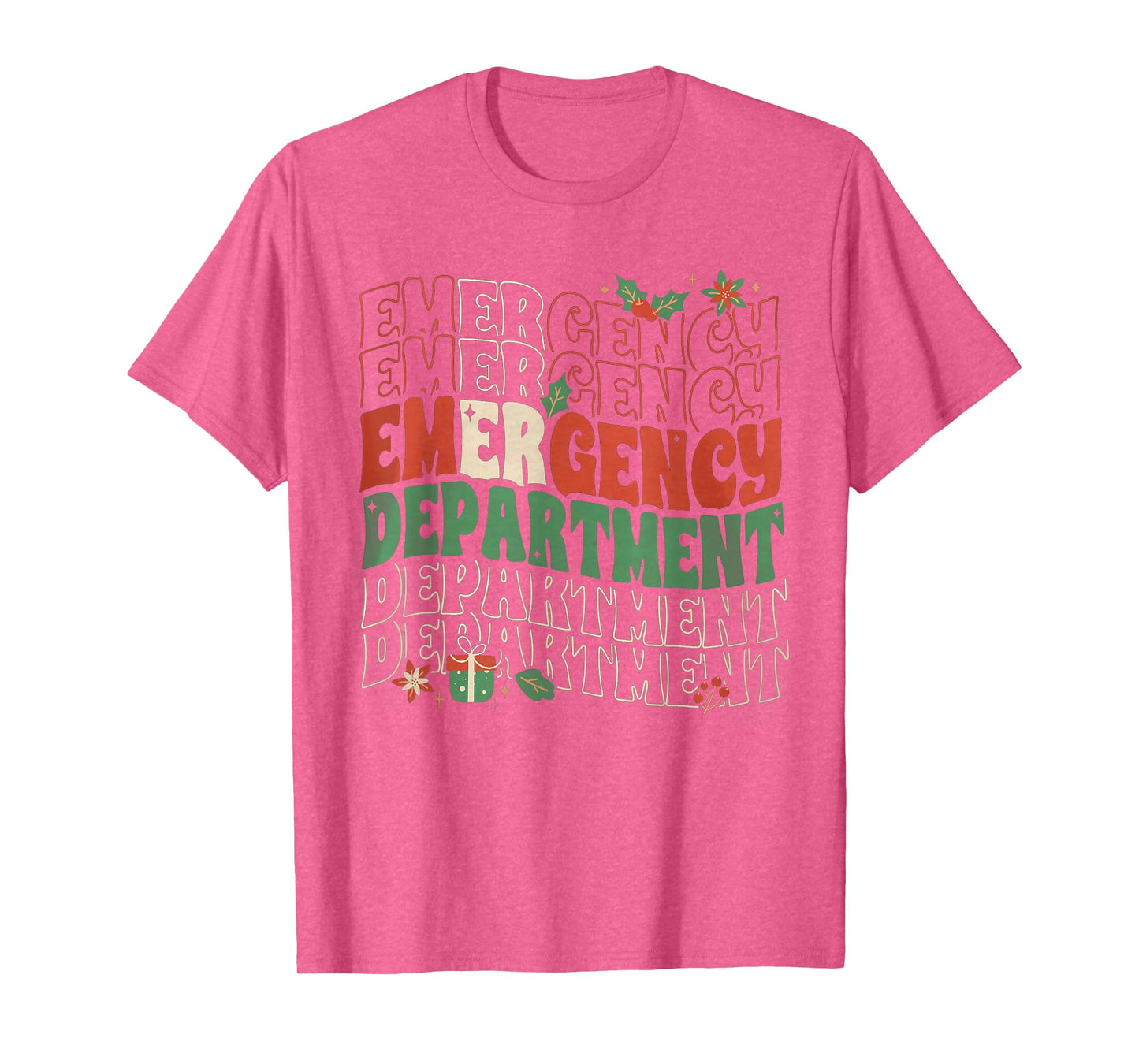 Emergency Department Christmas Holiday ER Nurse ED Nurse T-Shirt
