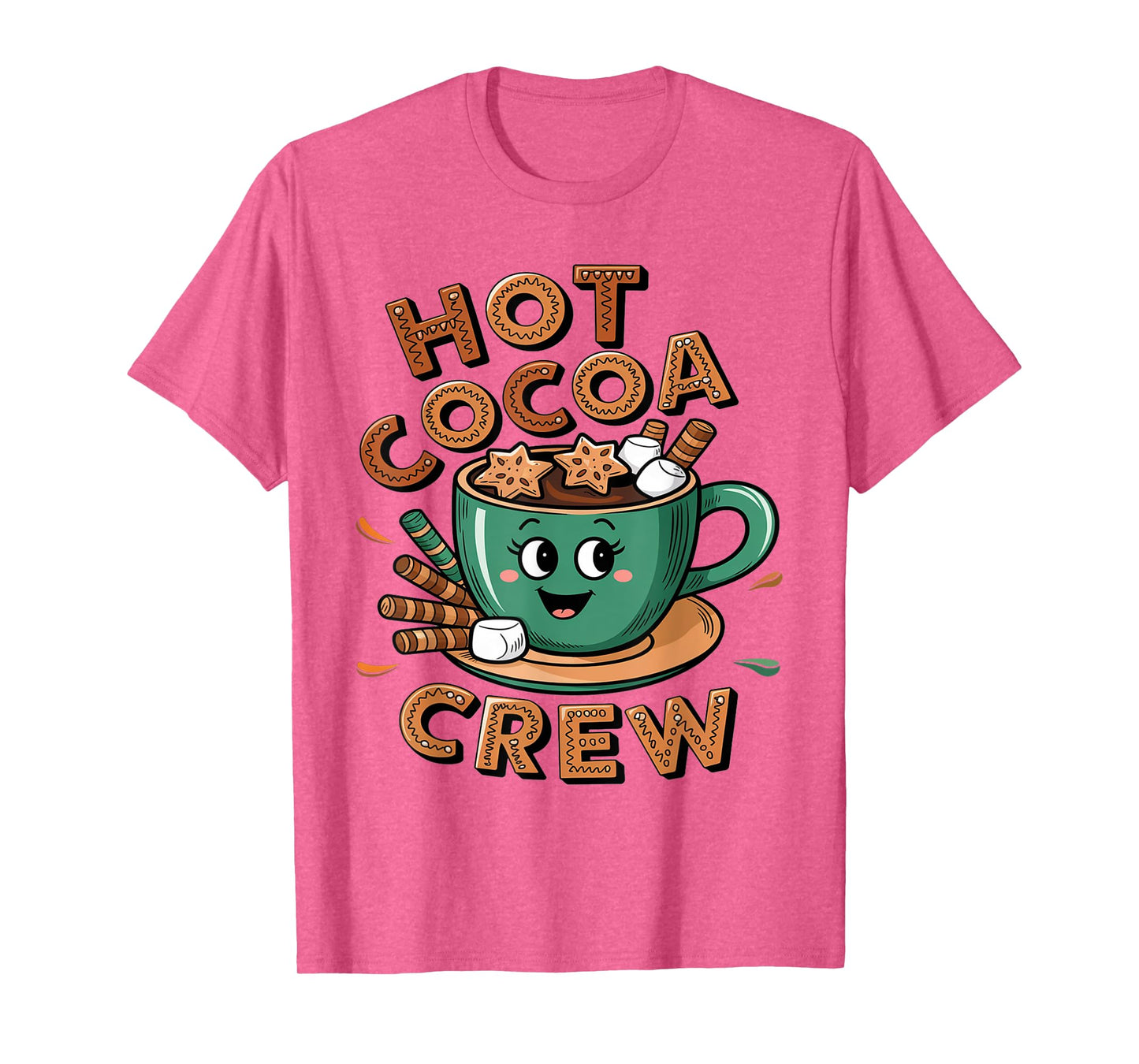 Hot Cocoa Crew Cozy Winter Holiday Team Xmas Matching T-Shirt