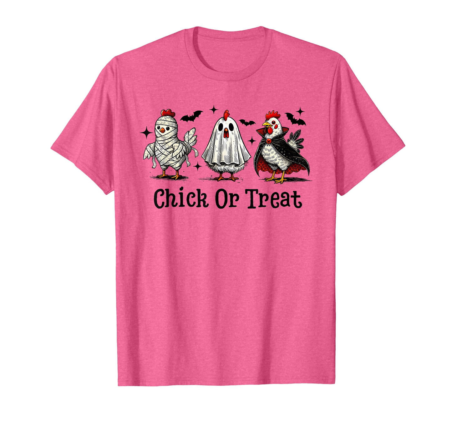 Chick Or Treat Funny Halloween Witch Spooky Cute Chicken T-Shirt