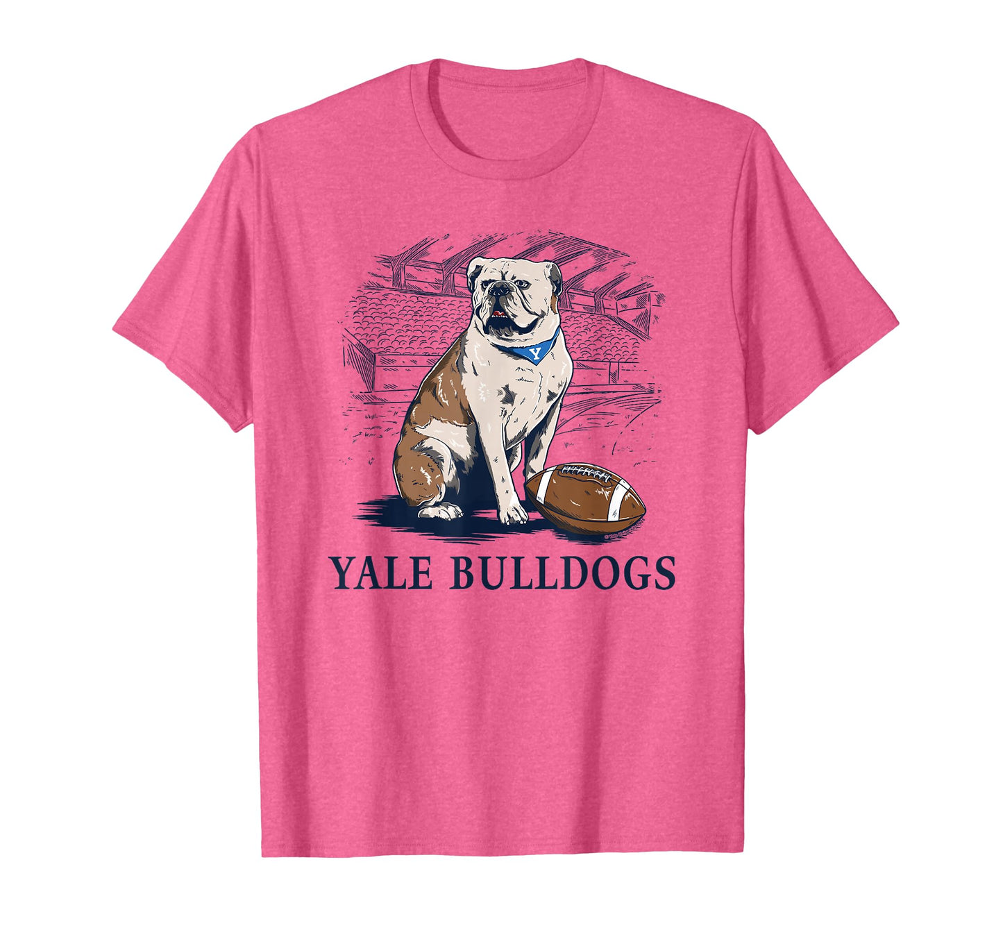Yale University Bulldog Handsome Dan XIX Line Art T-Shirt