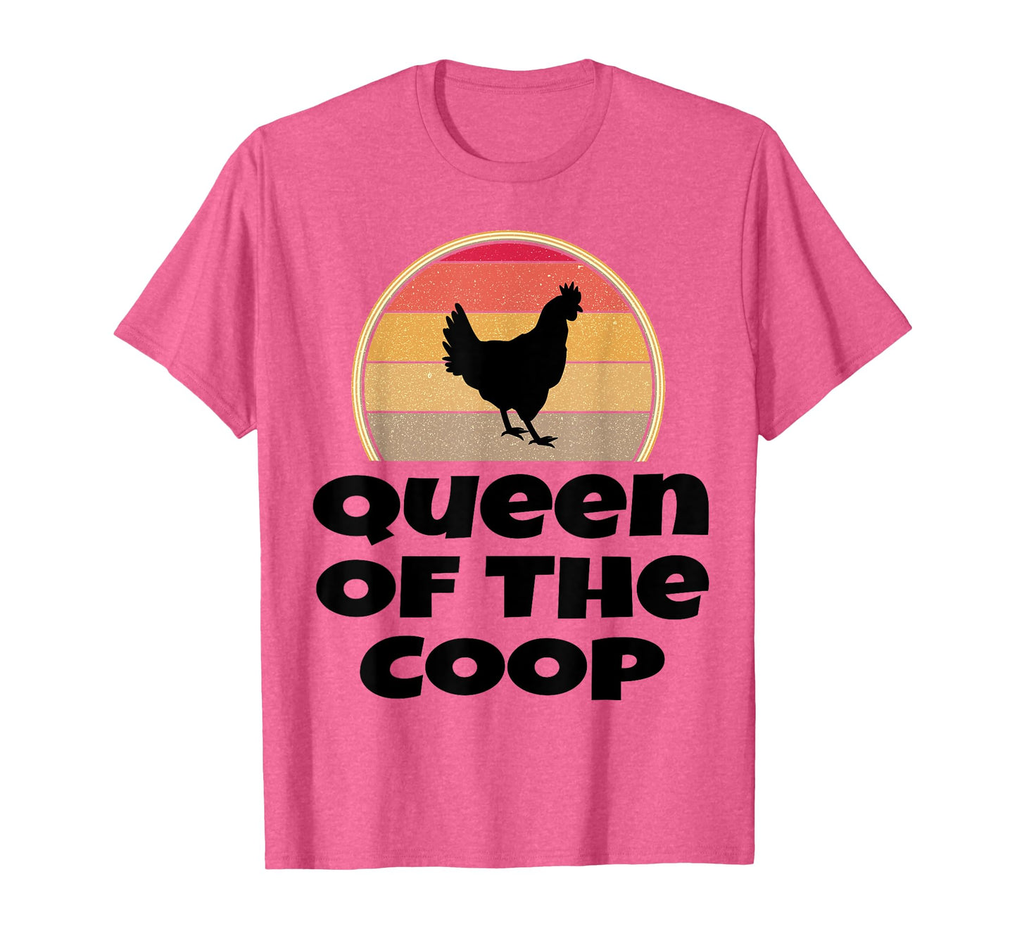 Queen Of The Coop Funny Retro Chicken Farmer Farming Poultry T-Shirt
