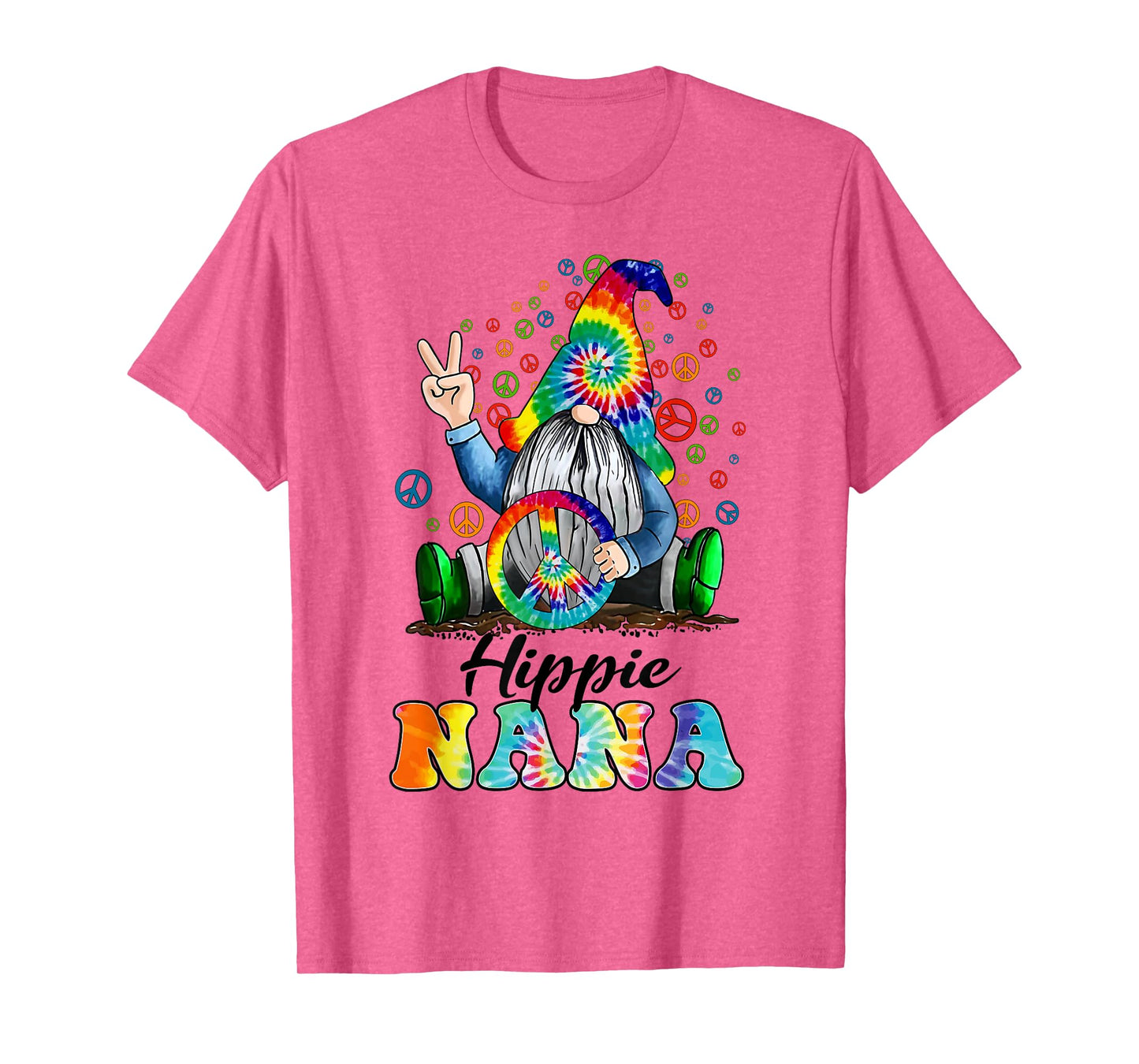 Hippie Nana Gnome Colorful Gnome Mother's Day Gift T-Shirt