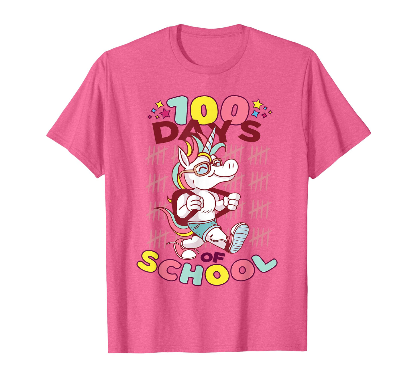 Unicorn Student 100th Day of School Teacher Kids 100 Days T-Shirt
