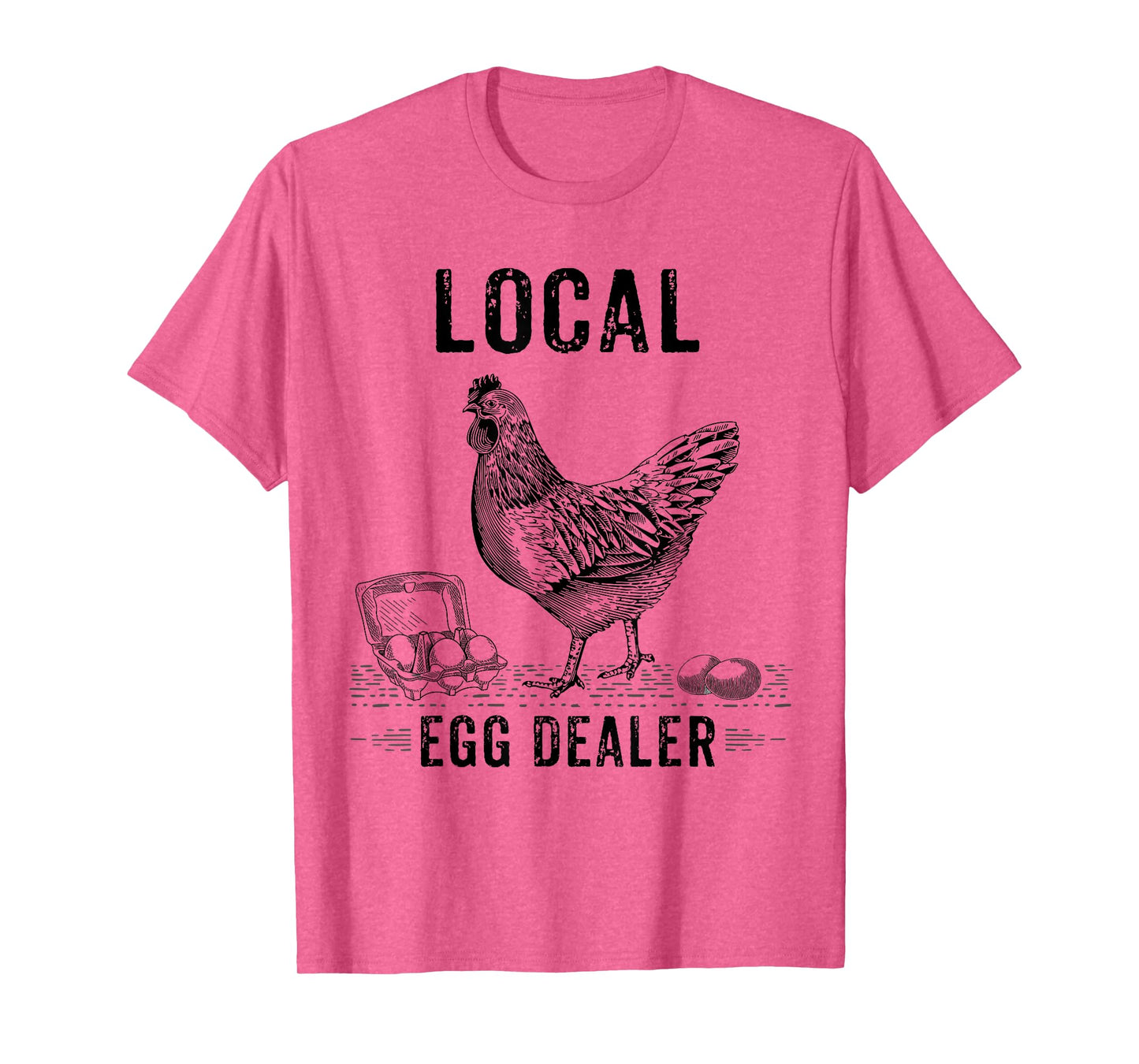 Support Your Local Egg Dealer Farm Farmer Chicken Egg Lover T-Shirt, Small, Grey
