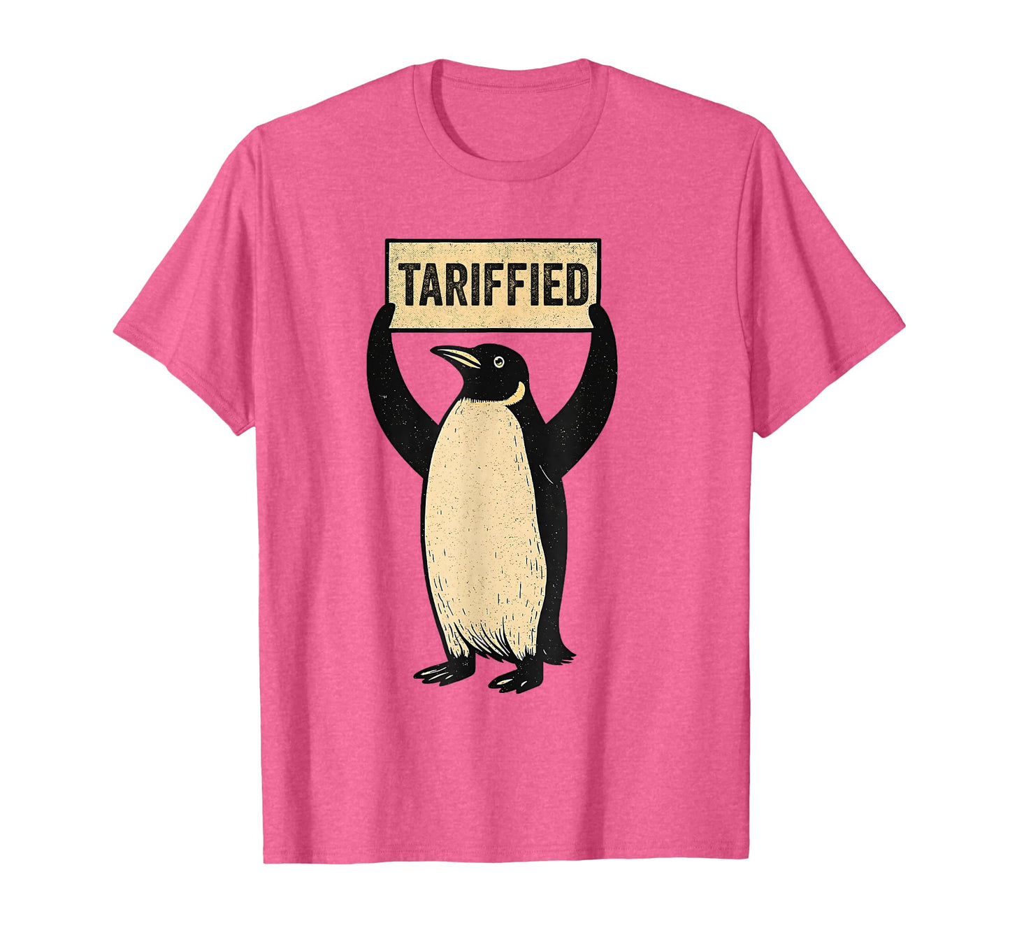 Tarrified Tariff-ied Funny Penguin Political Humor T-Shirt