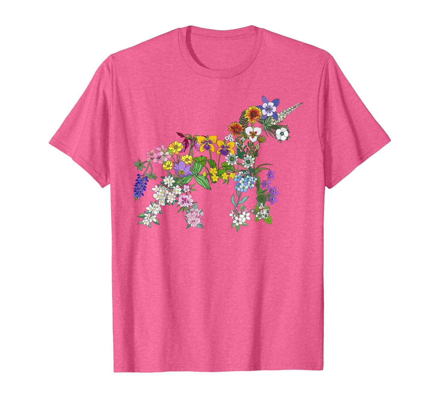 Wildflower Aesthetic Floral Unicorn Nature Flowered Tee Girl T-Shirt