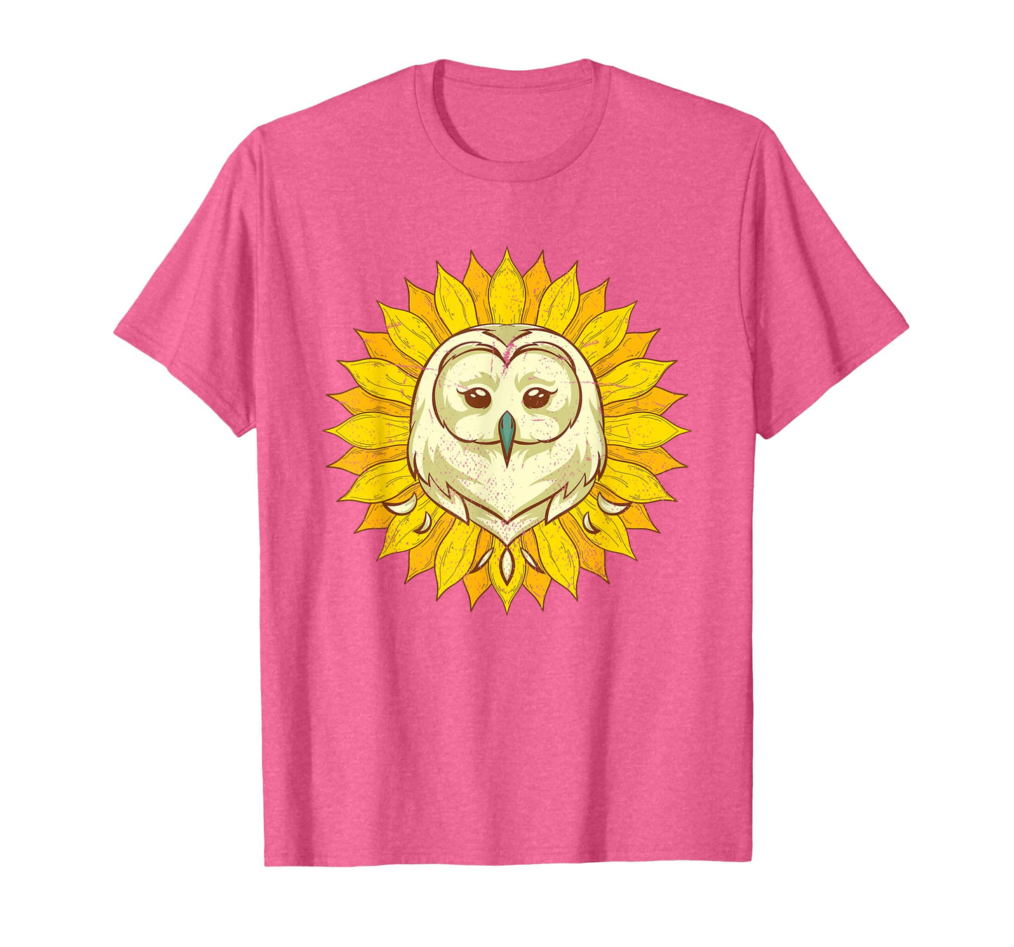 Cute Sunshine Yellow Sunflower Bird Forest Animal Lover Owl Men Women Kids T-Shirt