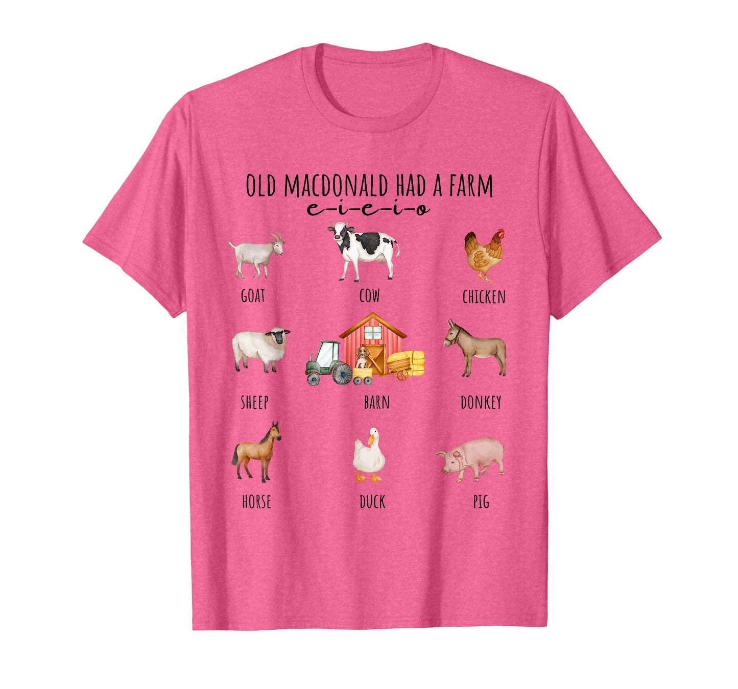 Toddler Kids Old MacDonald Had a Farm E-I-E-I-O Nursery Song T-Shirt