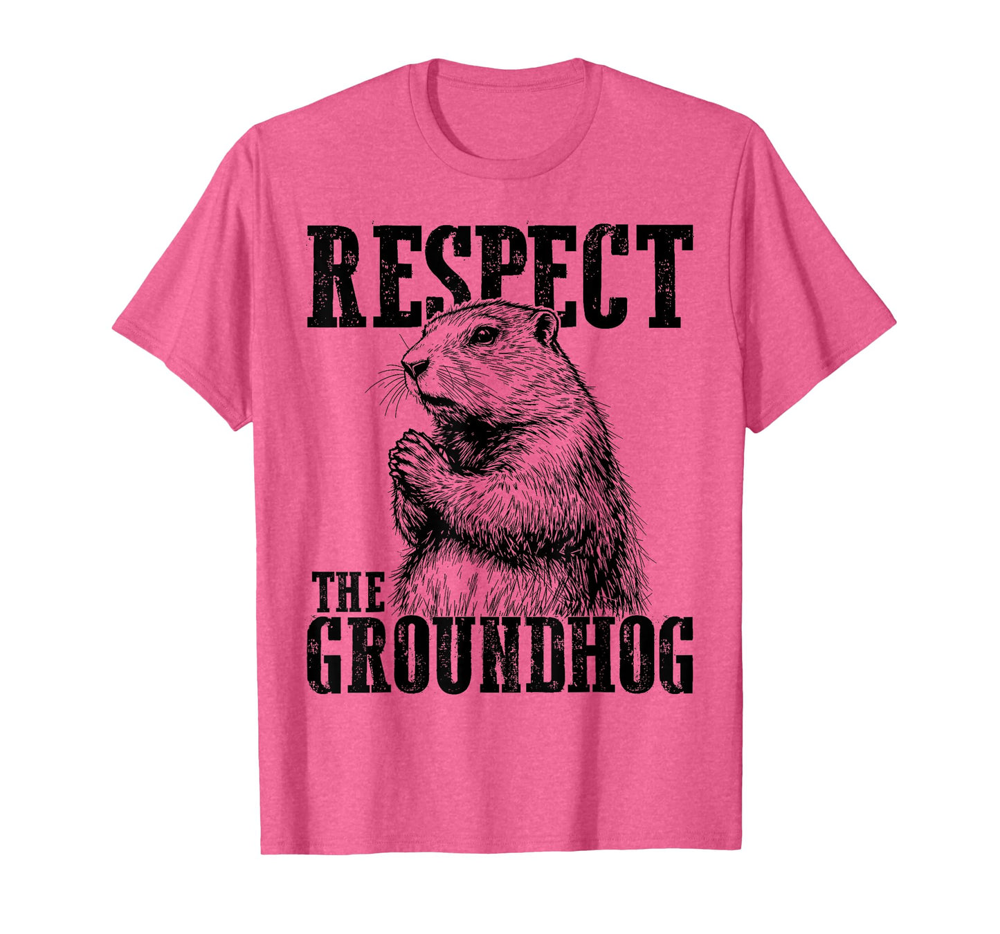 Respect The Groundhog Ground Hog Day Funny Woodchuck T-Shirt