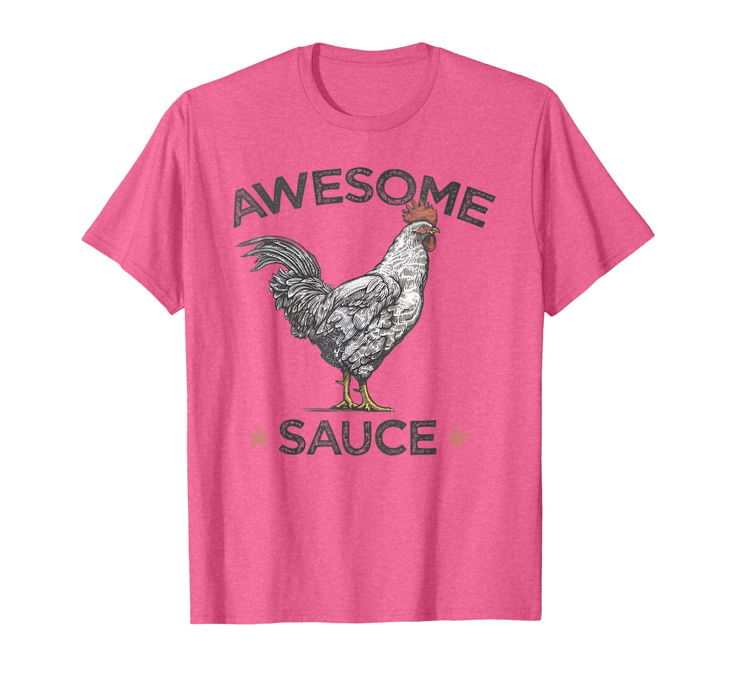 Funny Chicken Awesome Sauce With Picture Of Rooster T-Shirt